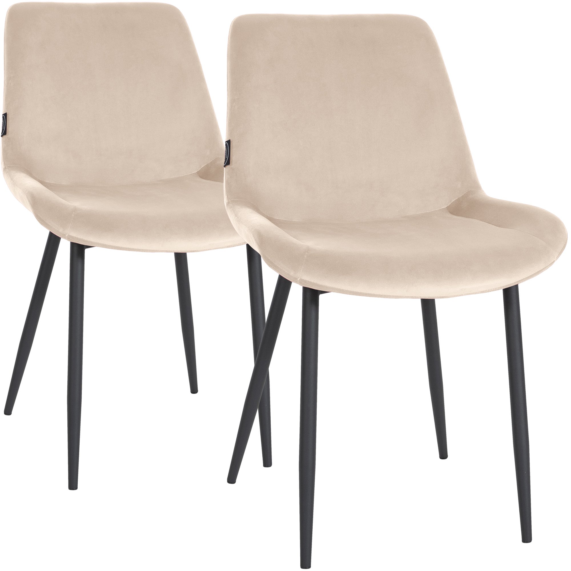 Lot de 2 Chaises de salle a manger Victoria en velours