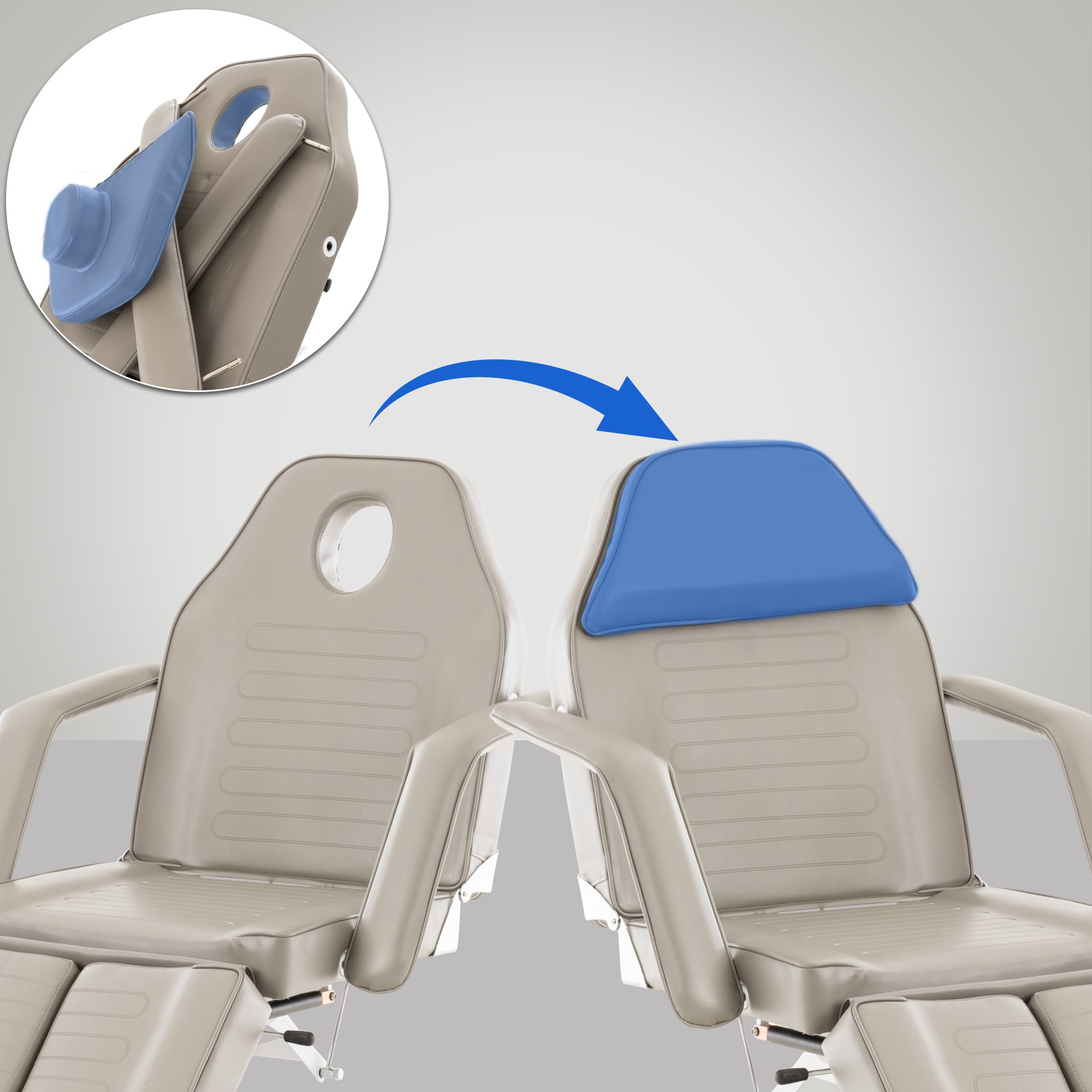 Fauteuil Lit de massage hydraulique Split ajustable Inclinable