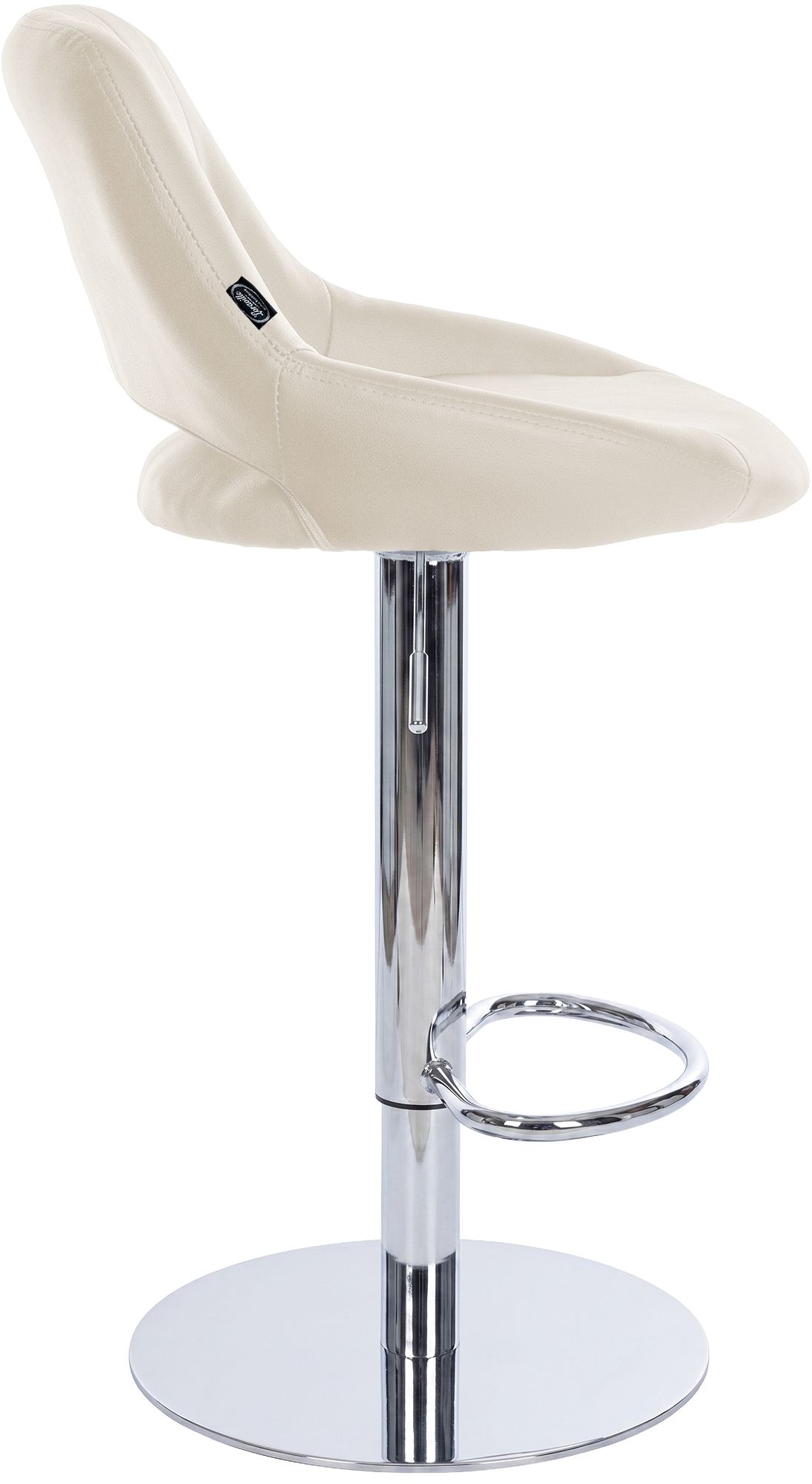 Lot de 2 tabourets de bar Milet chromés avec socles extra lourds