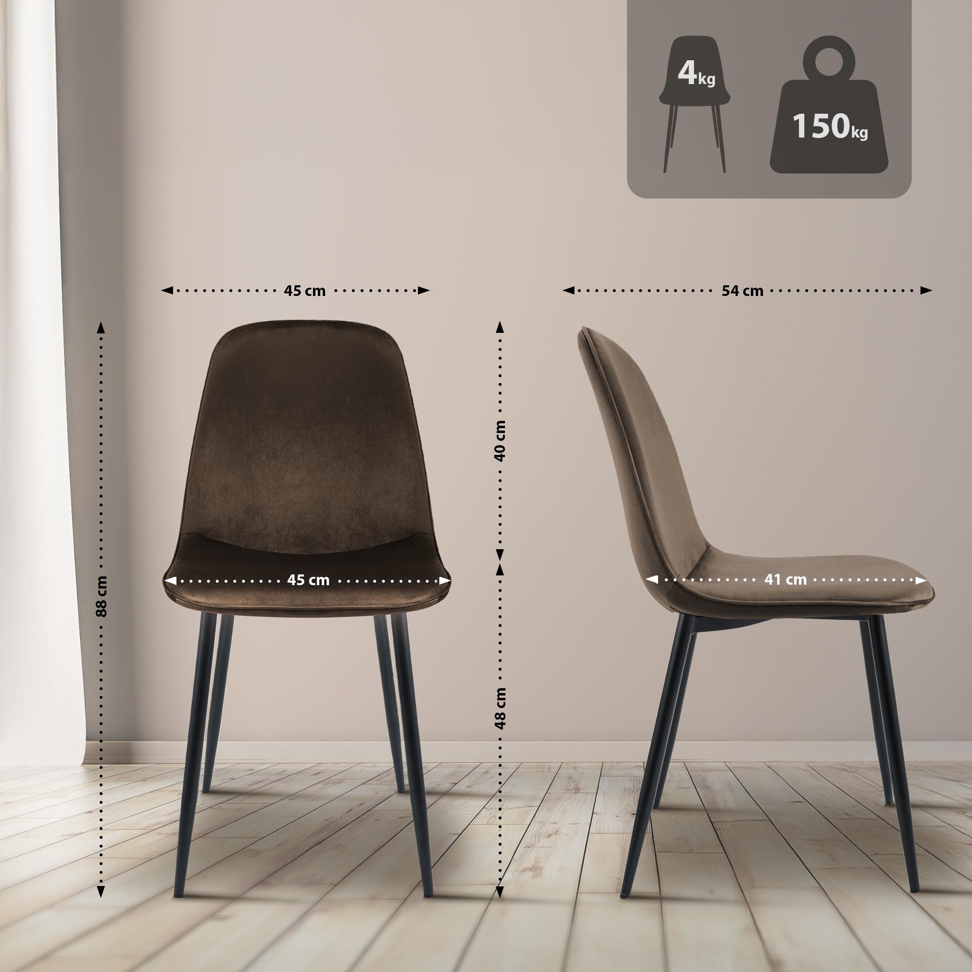 Lot de 2 chaises de salle à manger Maryam
