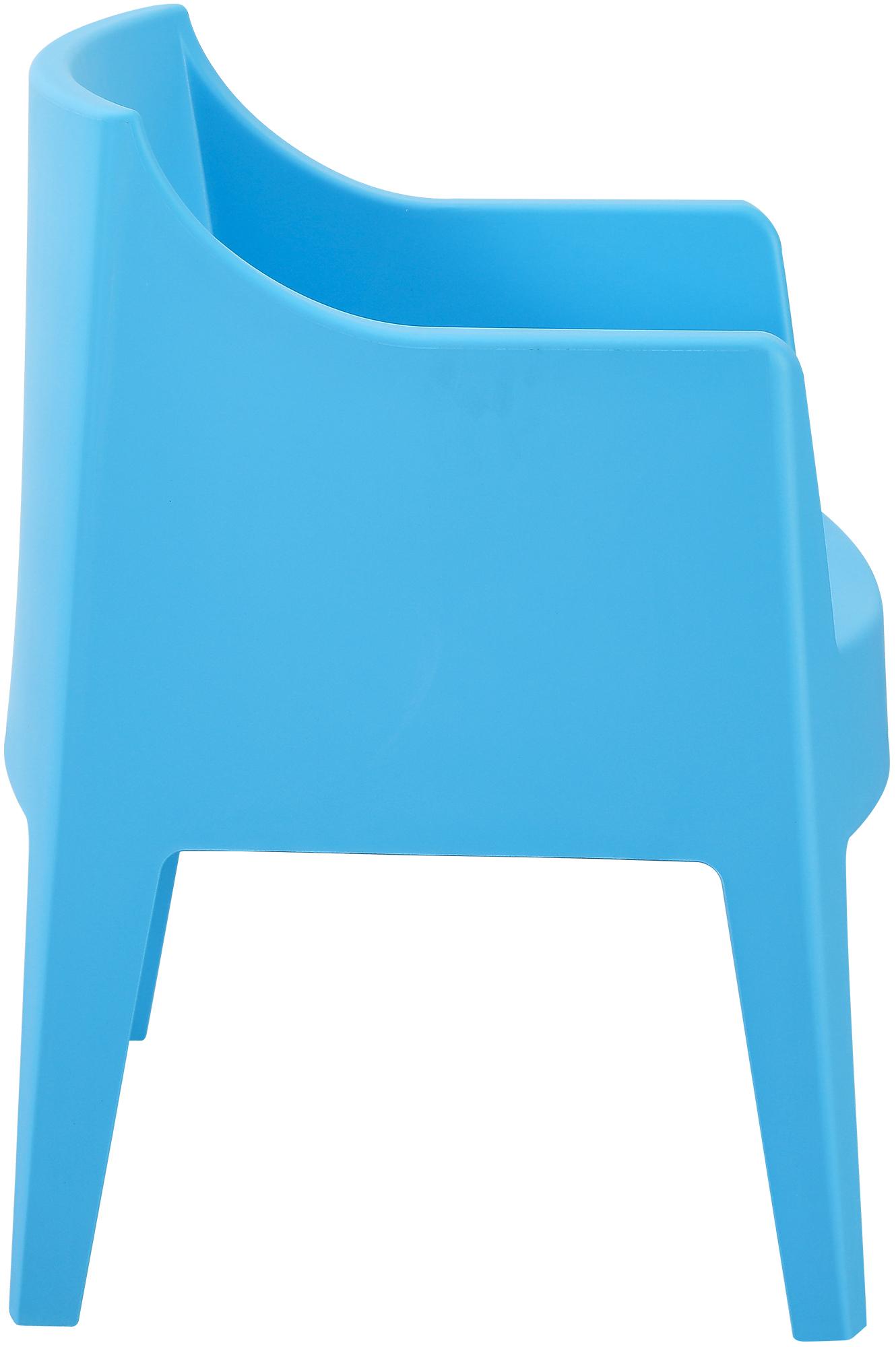 Lot de 6 Chaises de Jardin Bartal Empilables en Polypropylène Résistant aux UV et Intempéries - Fauteuils d'Extérieur Design