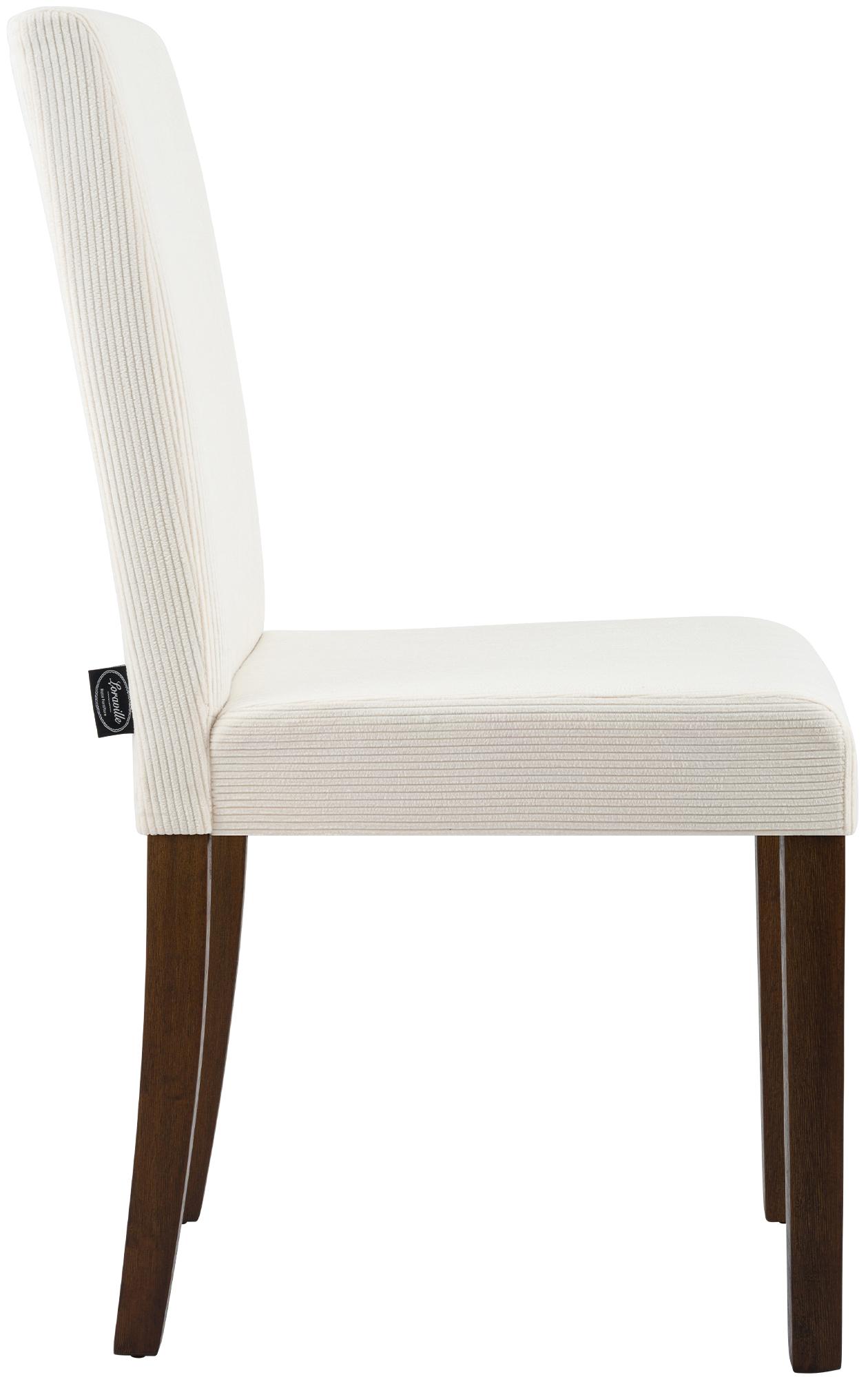 Chaise de salle à manger Ina velours côtelé