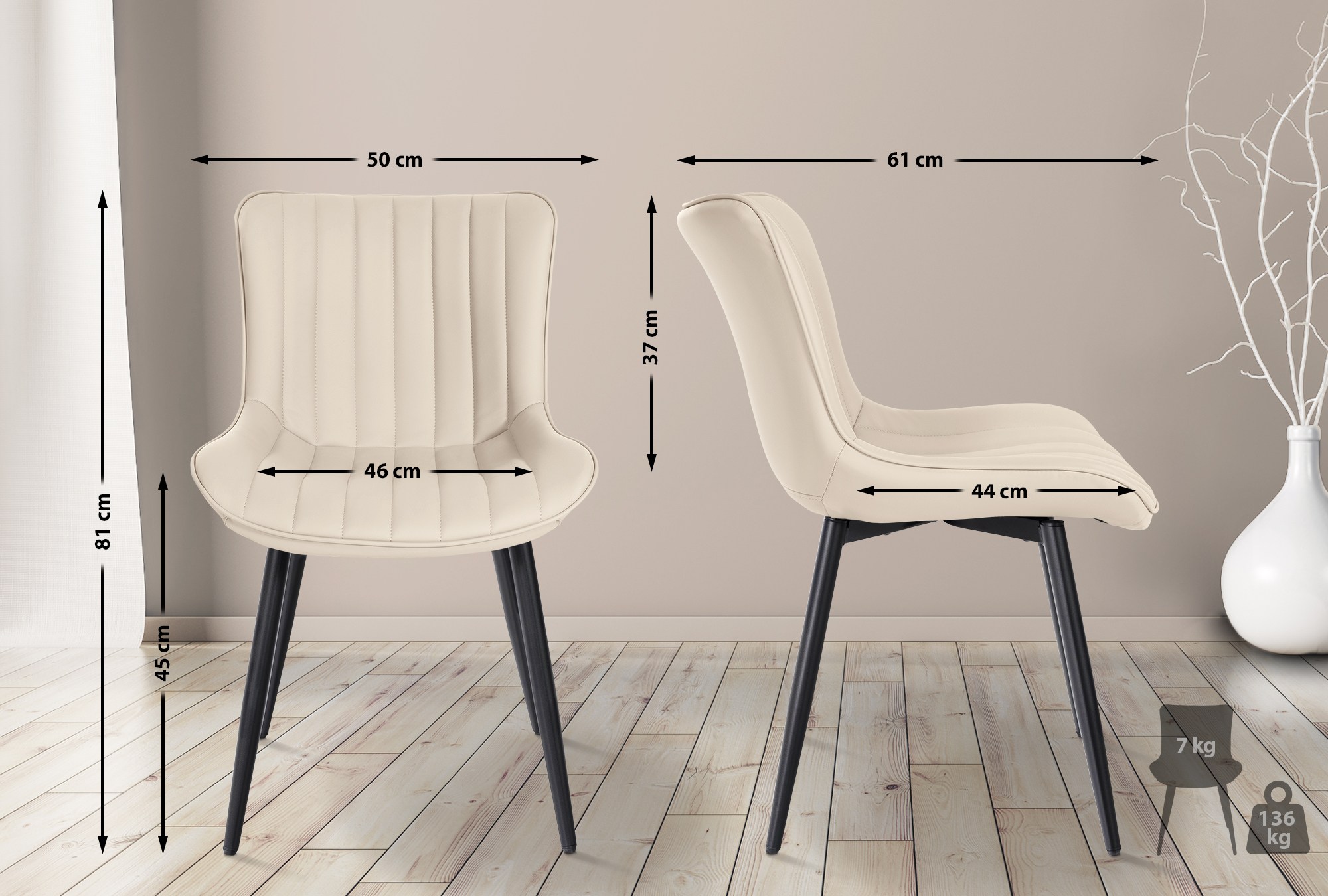 Lot de 2 chaises Largo