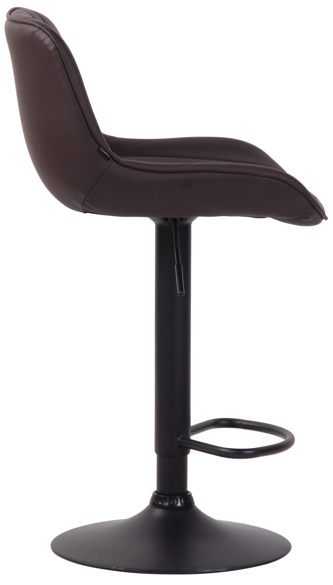 Lot de 2 Tabourets de bar Lentini en Similicuir Pied trompette en Métal