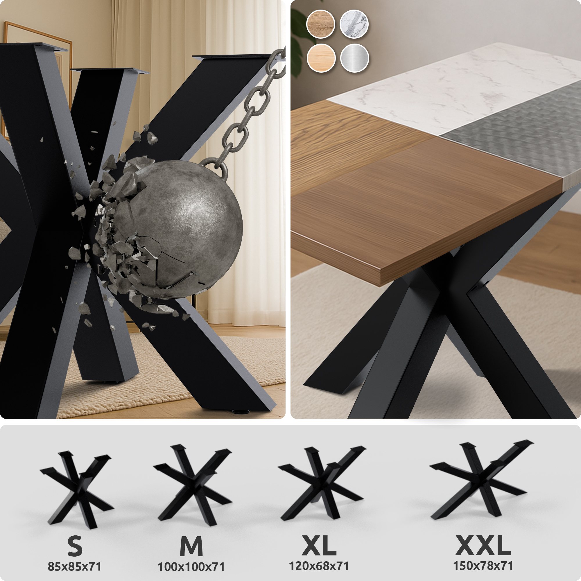 Pieds de table Harlan