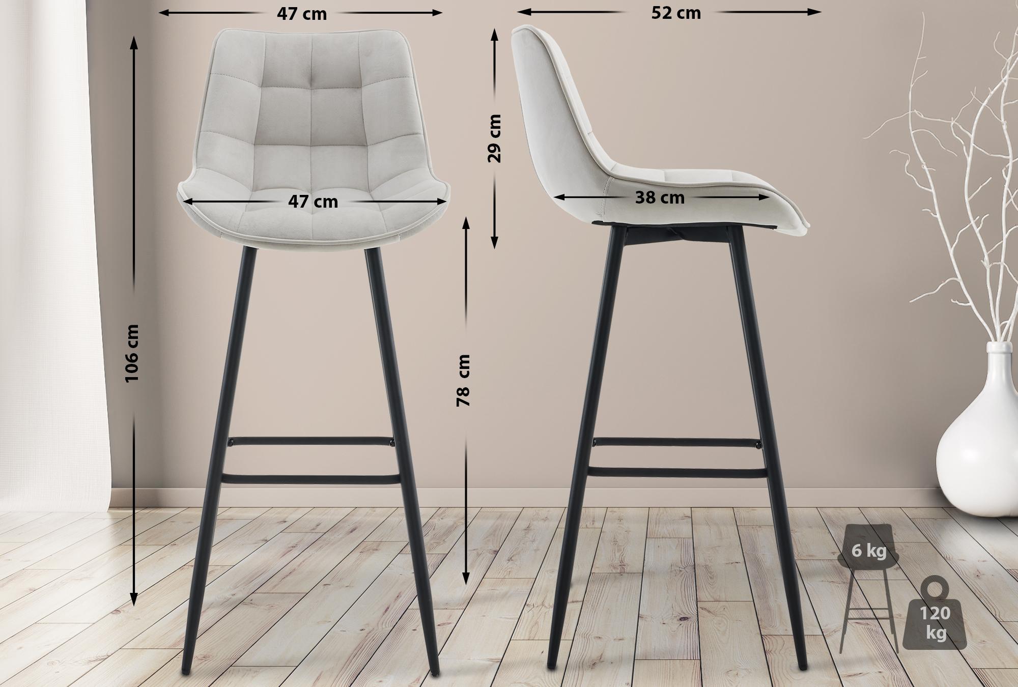 Lot de 2 tabourets de bar Dartford