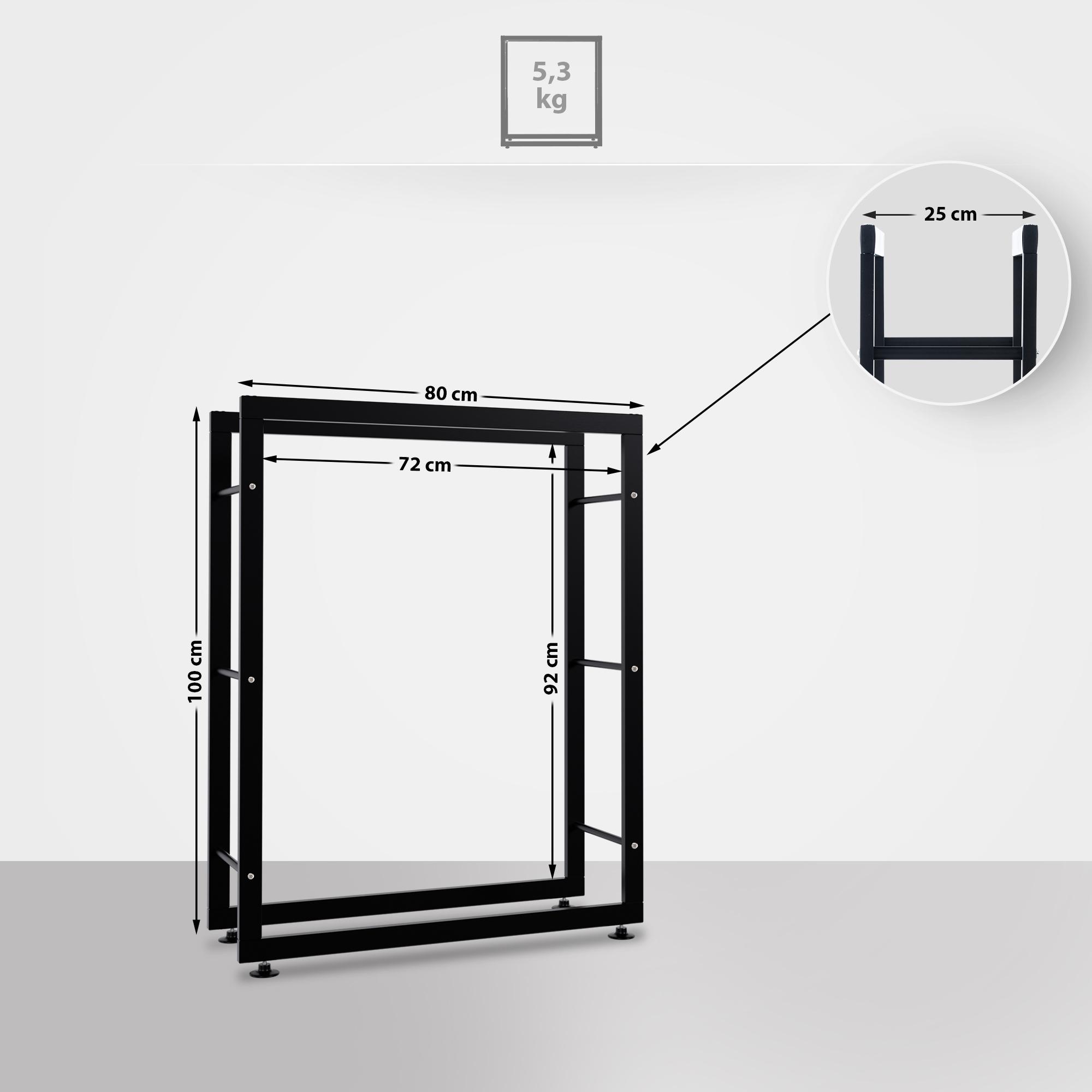 Porte-bûches pour bois de cheminée Keri V2
