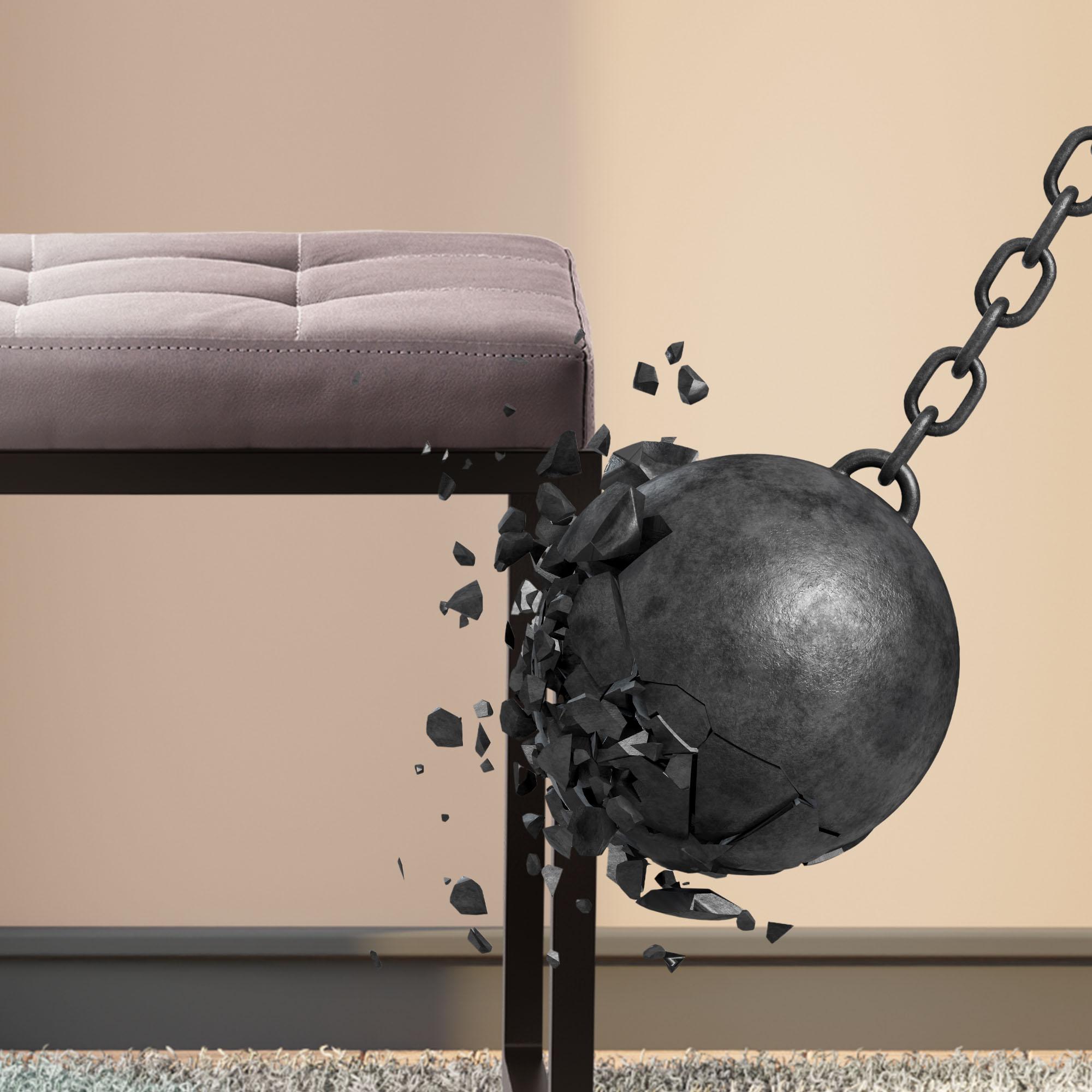 Banc Barci avec structure noire