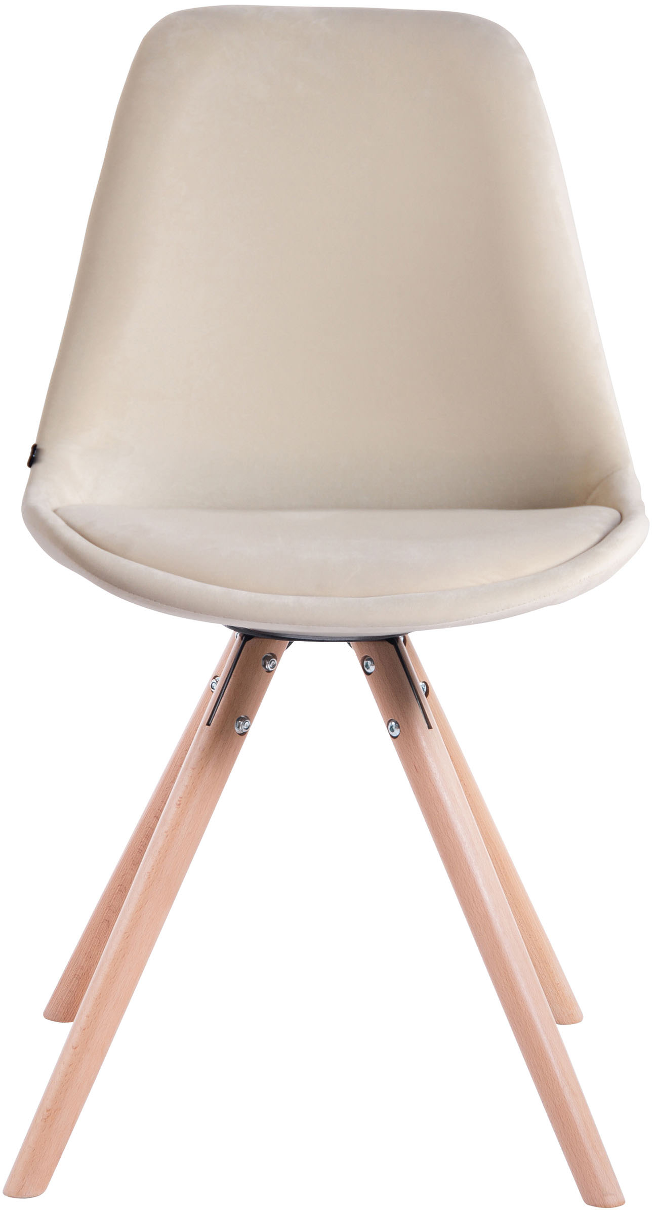 Chaise de salle à manger Toulouse en velours avec pieds ronds