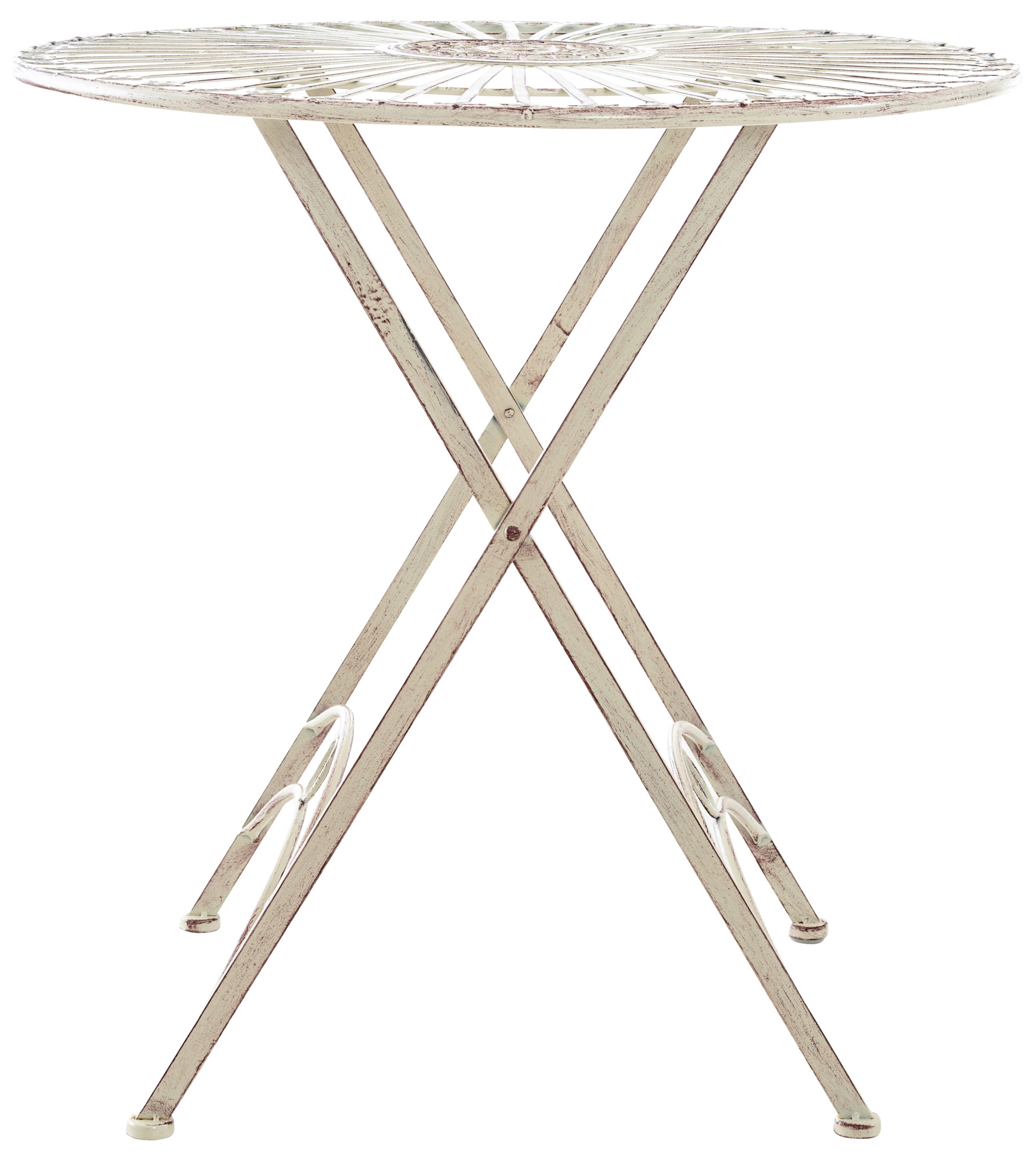 Table d'extérieur Tegal en Fer avec pieds croisés