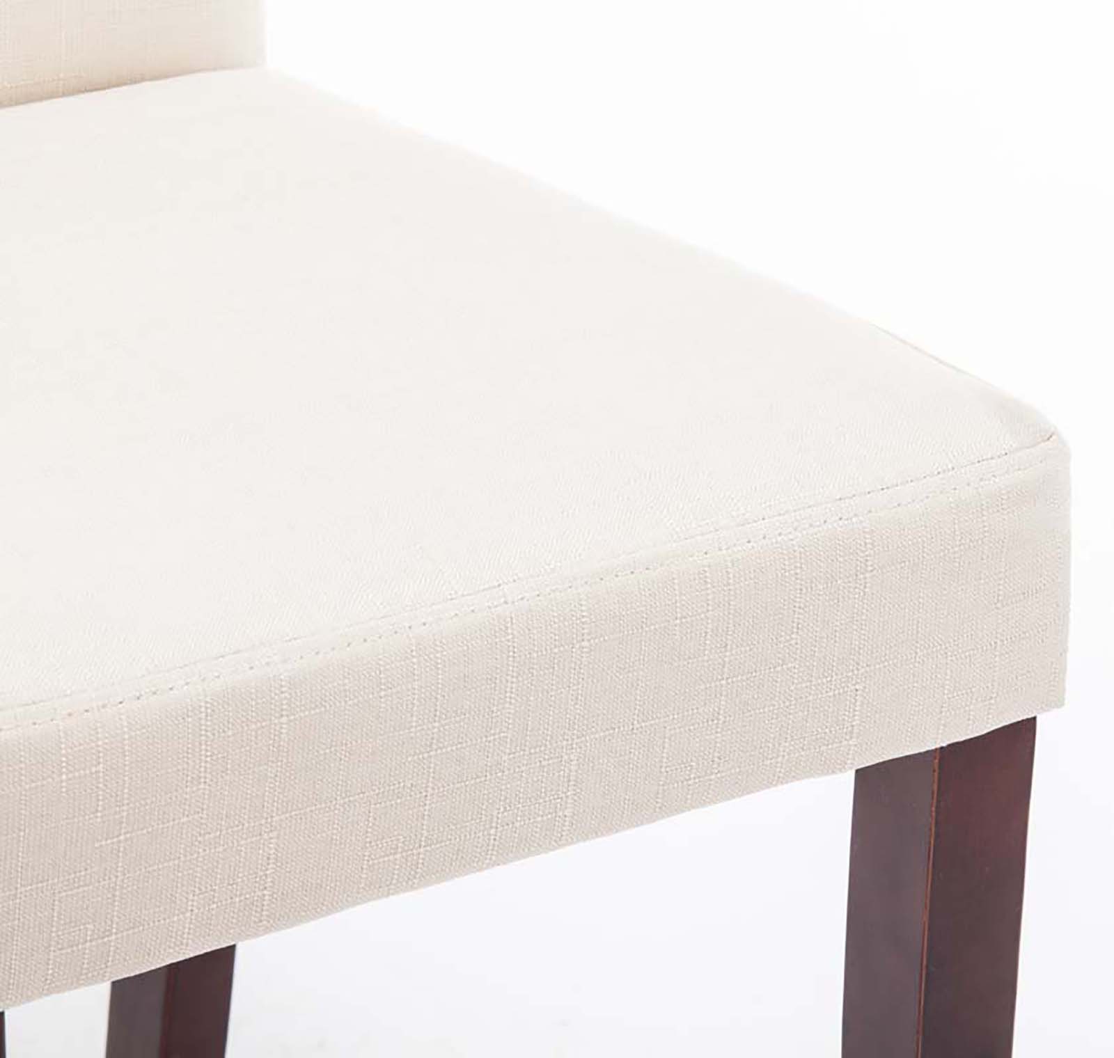 Lot de 4 Chaises de salle à manger Ina Tissu avec pieds en Bois
