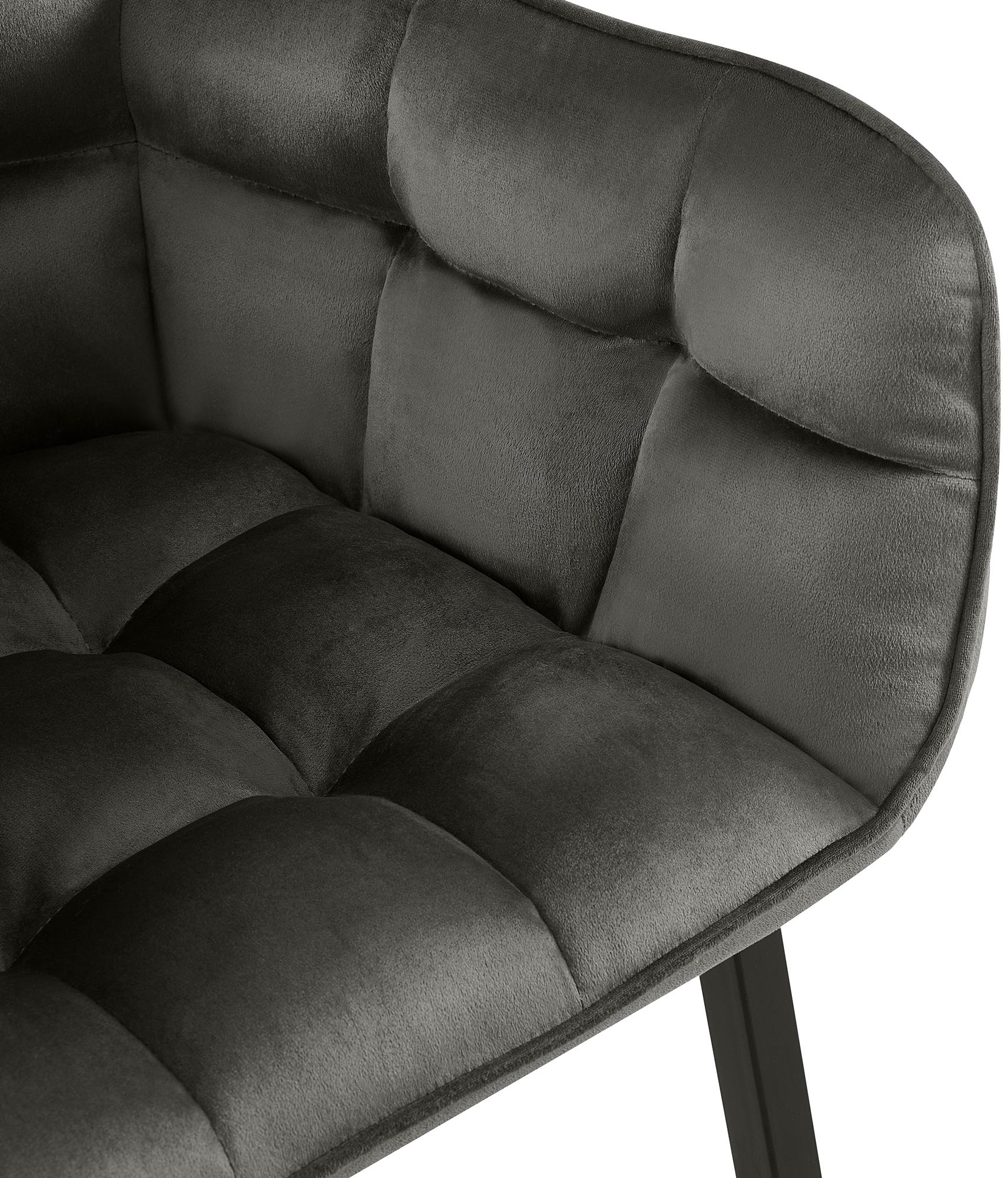 Lot de 2 chaises Tirana velours