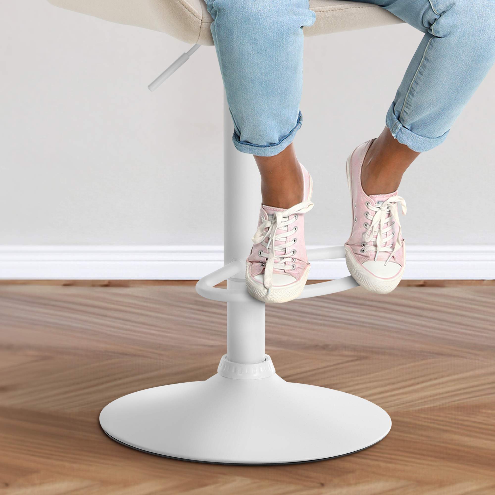 Ensemble de 2 tabourets de bar Braga en velours
