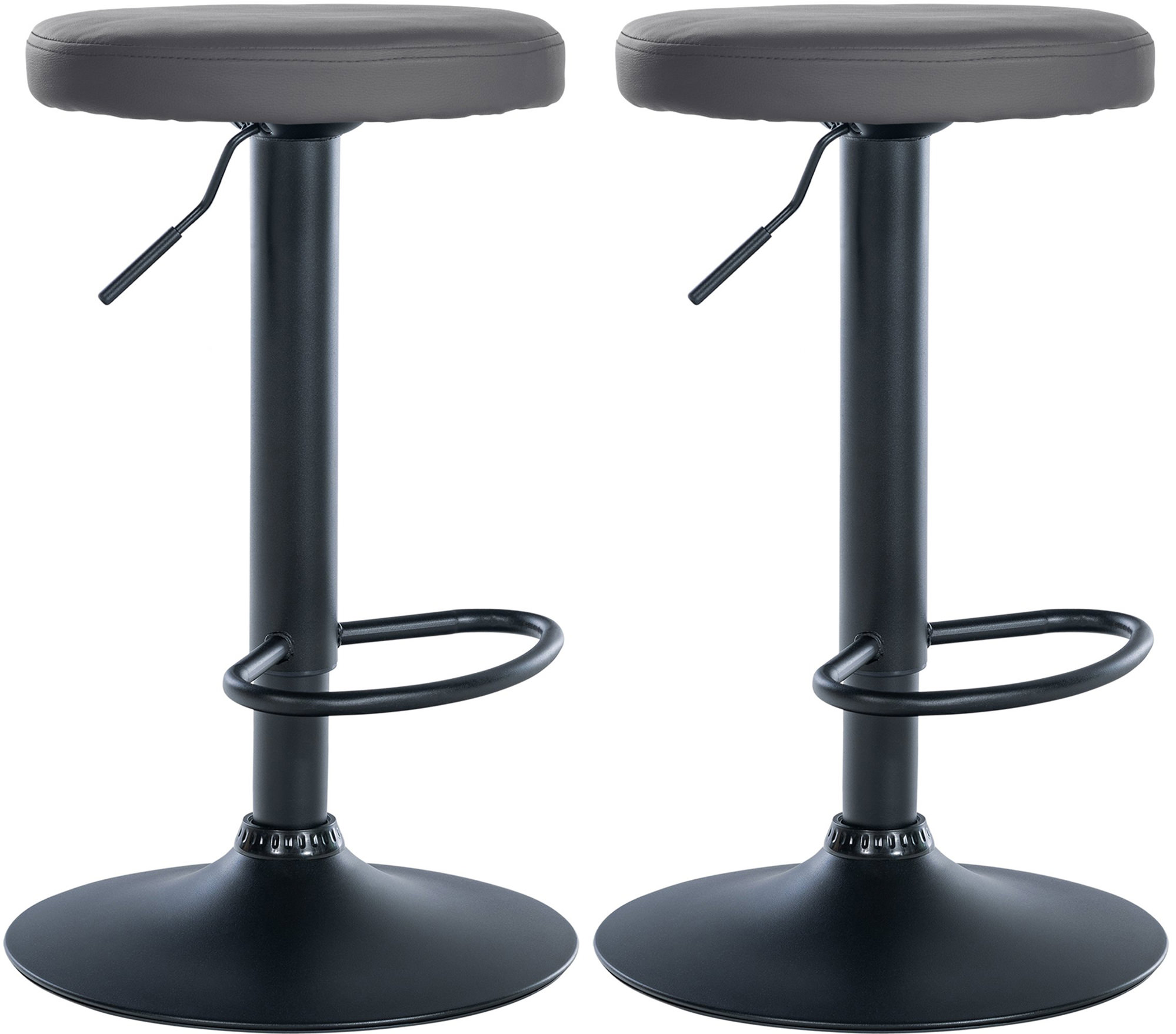 Lot de 2 tabourets de bar Ponte en similicuir