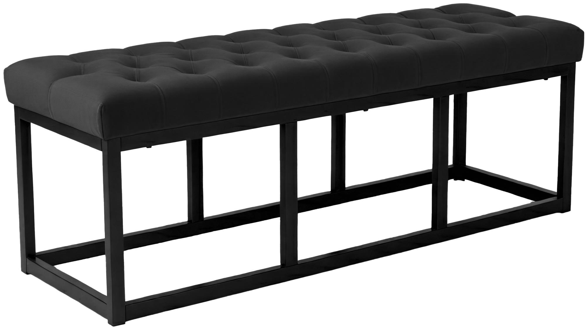 Banc Polson Velours Noir