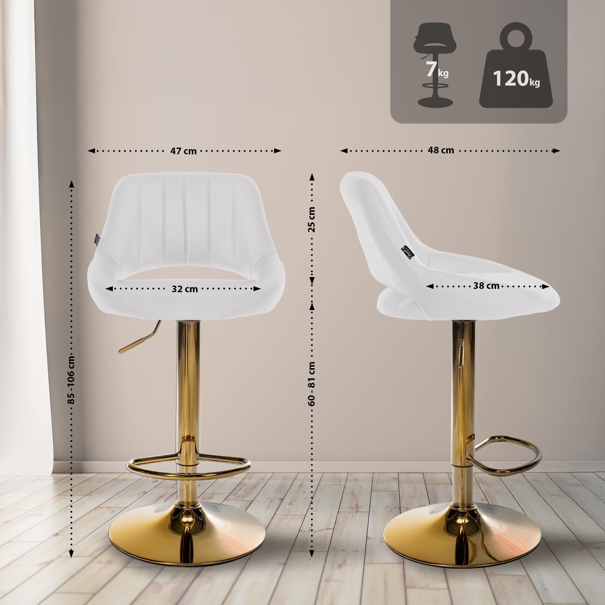 Tabouret de bar Milet en similicuir