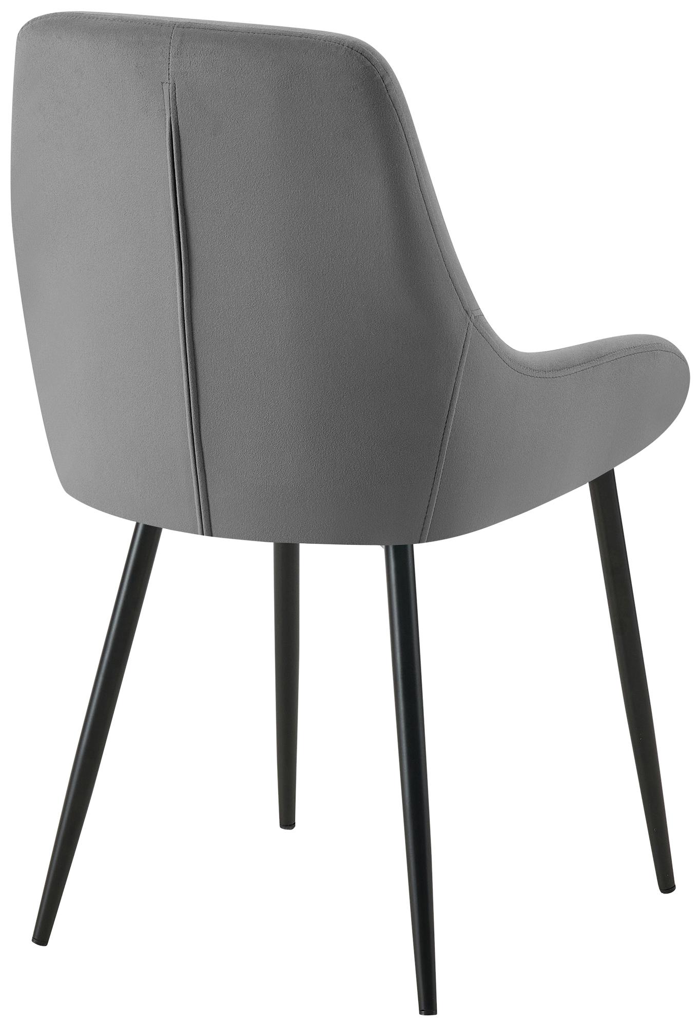Chaise de salle à manger Elmira velours