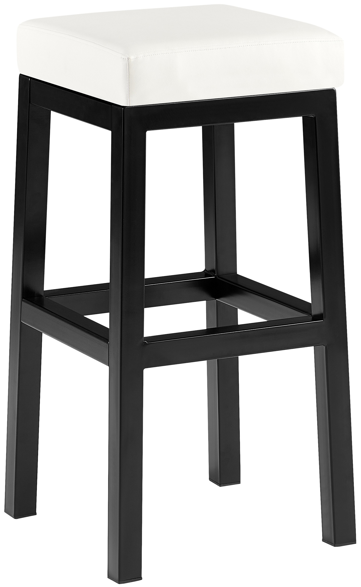 Tabouret de bar Taylor revêtement similicuir hauteur d'assise 78 cm piètement métal noir