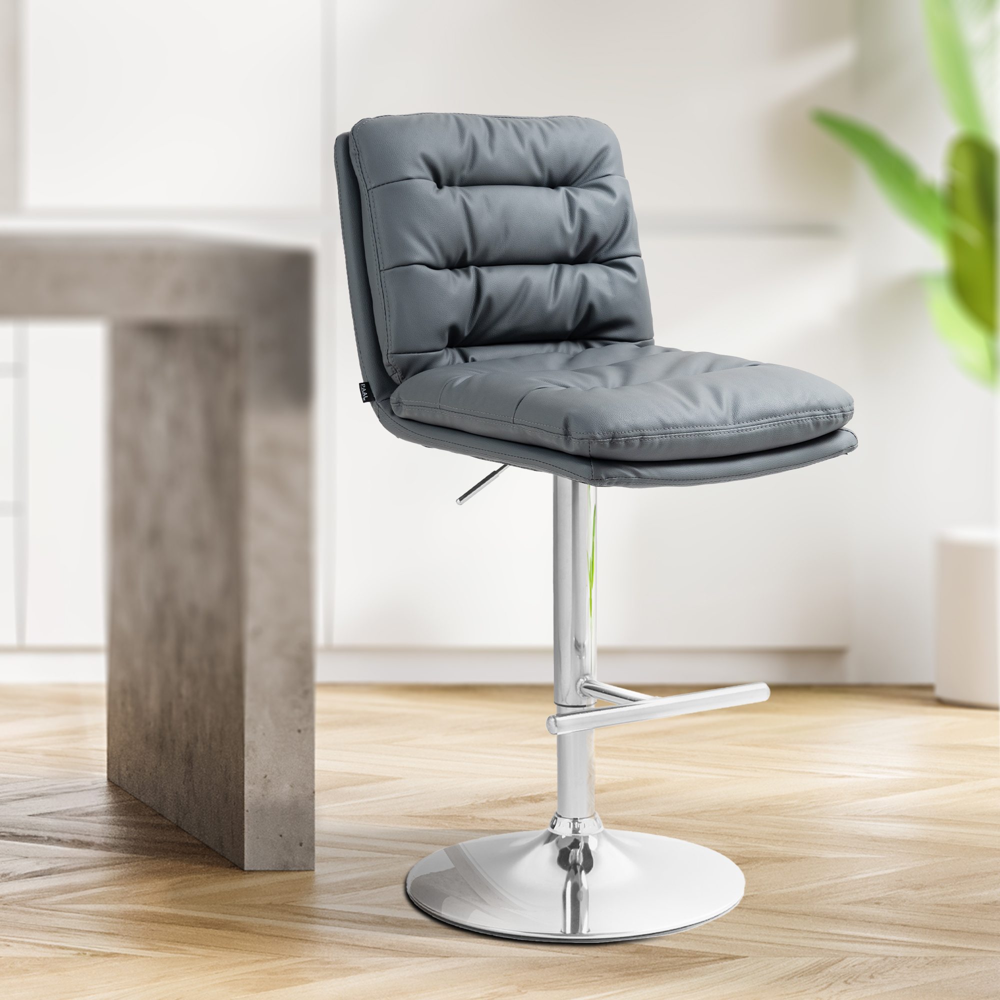 Lot de 2 tabourets de bar Damar en similicuir