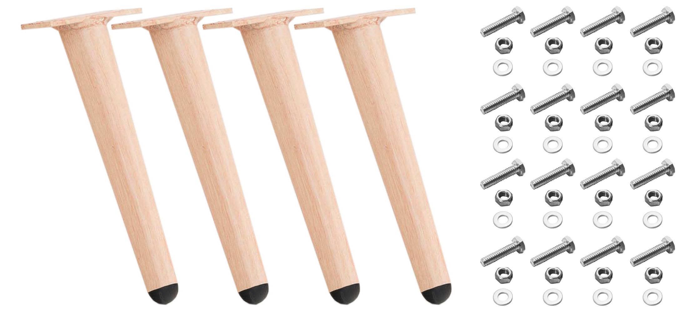 Lot de 4 pieds de meuble