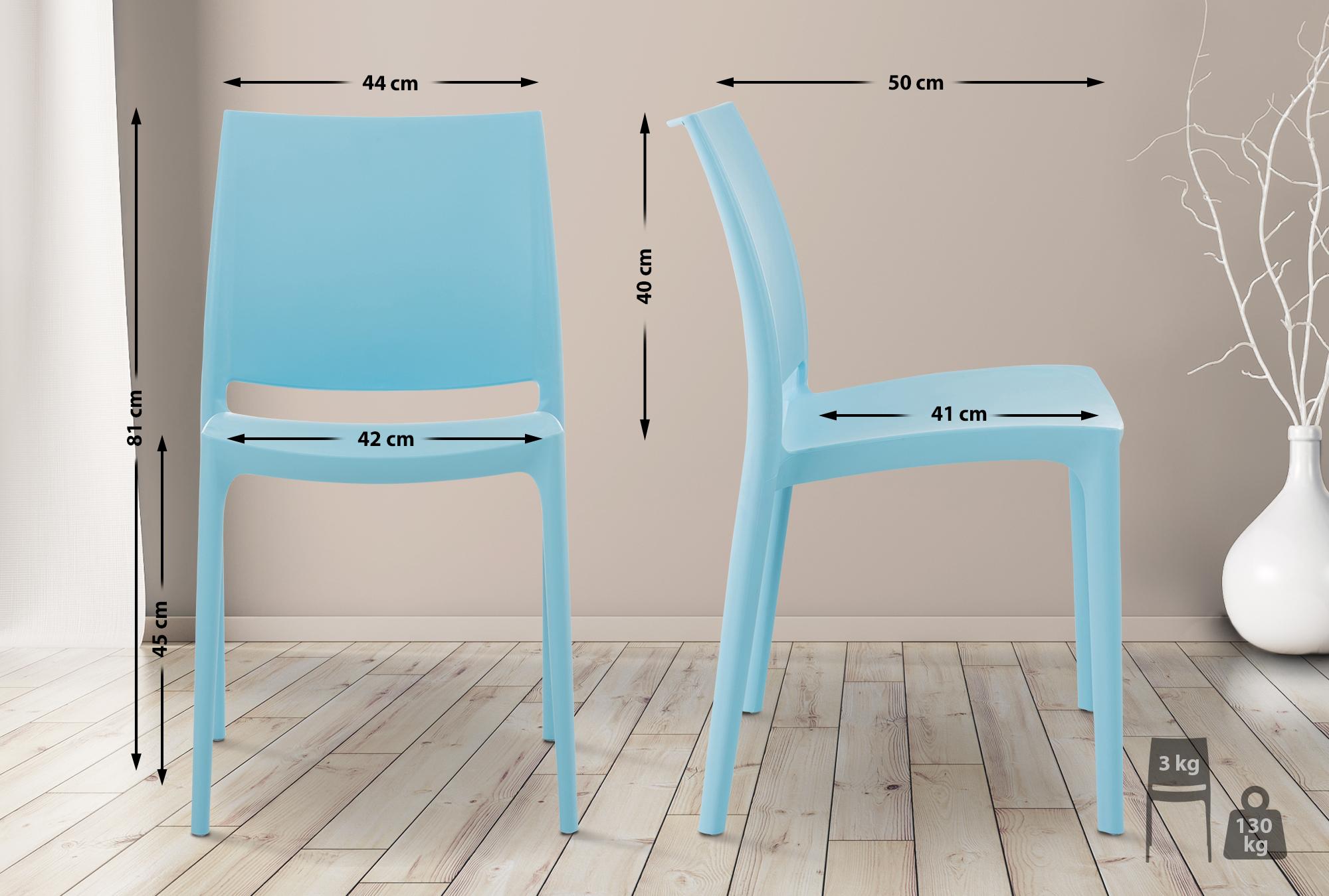 Chaise de jardin empilable Maya en plastique
