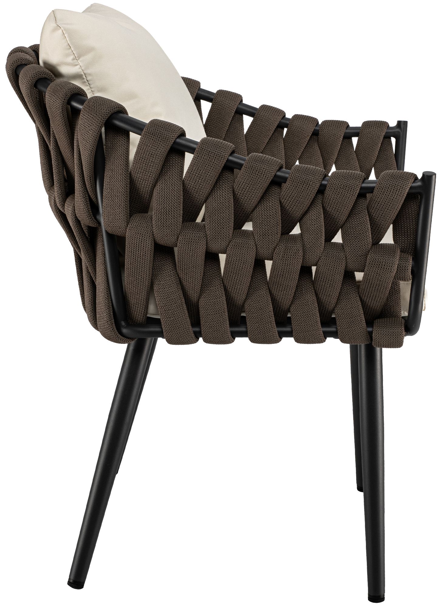Fauteuil de jardin Naxos taupe avec coussin d'assise