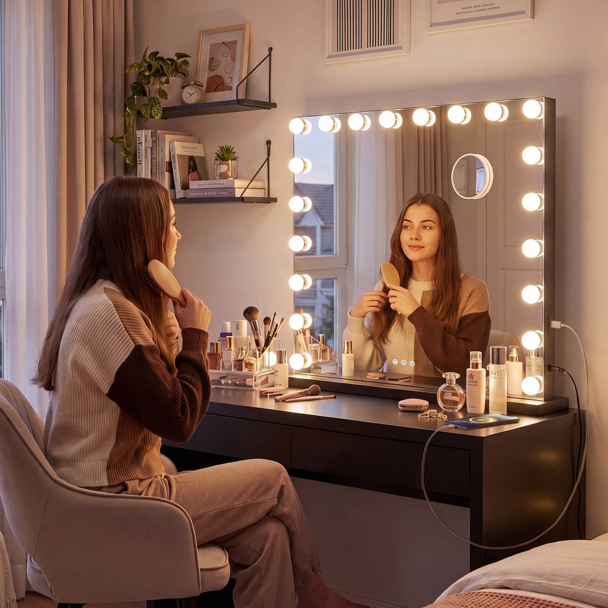 Miroir de maquillage Norlina avec Bluetooth