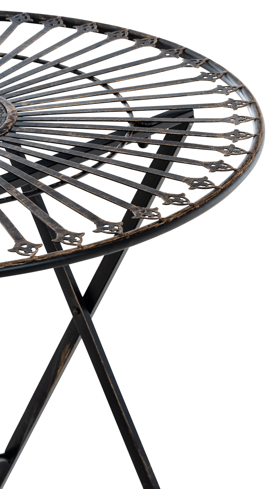 Table d'extérieur Tegal en Fer avec pieds croisés