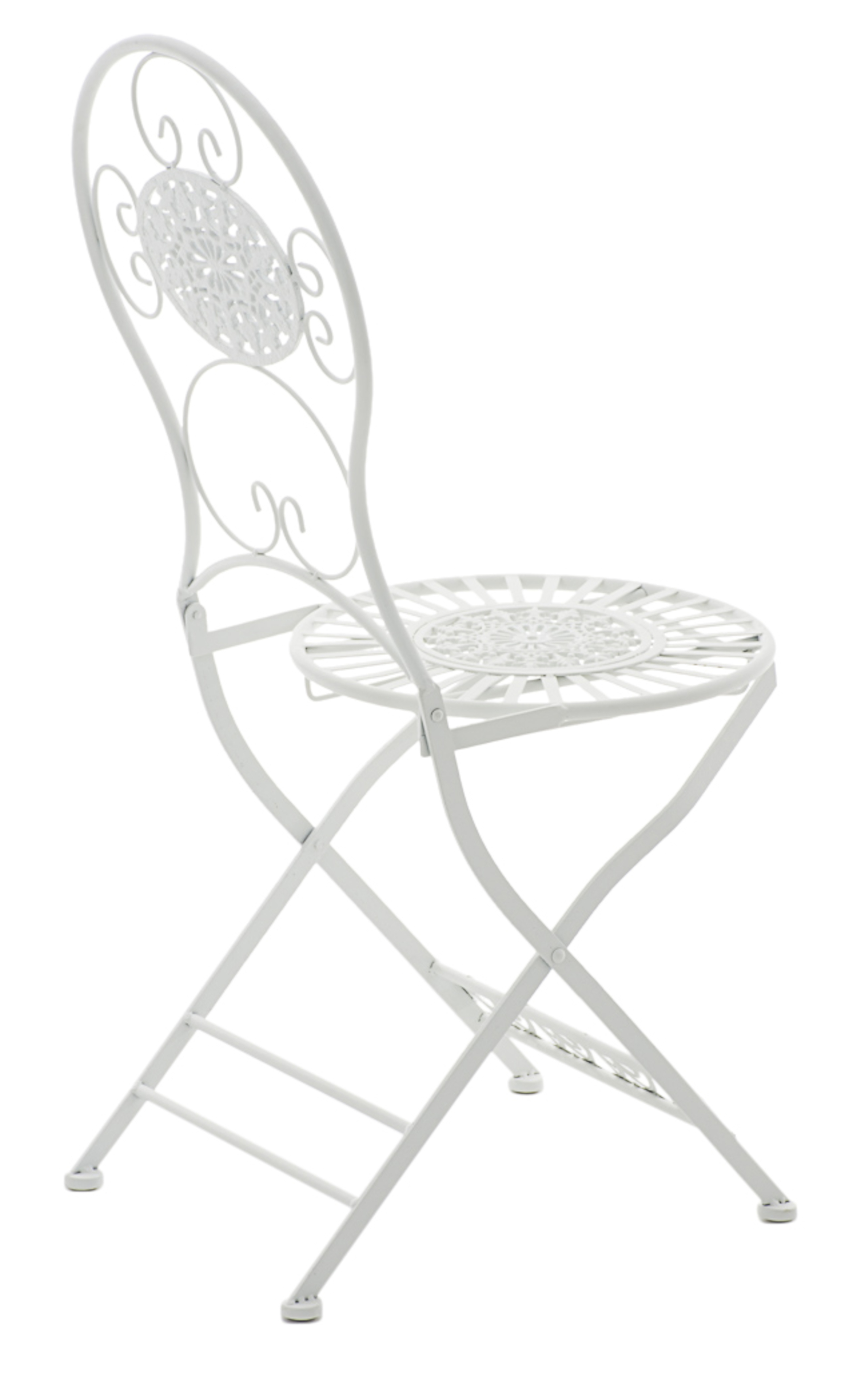 Lot de 2 Chaises de jardin pliables Mani en fer forgé