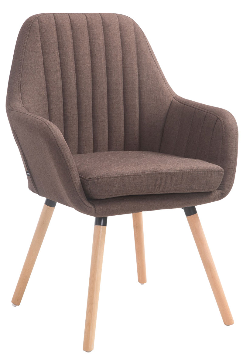 Chaise De Salle à Manger Florian En Tissu Avec Piètement En Bois
