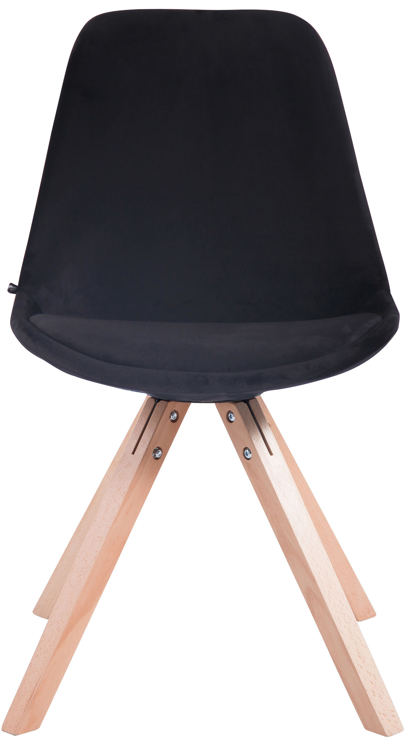 Chaise de salle à manger Toulouse en velours Pieds carrés