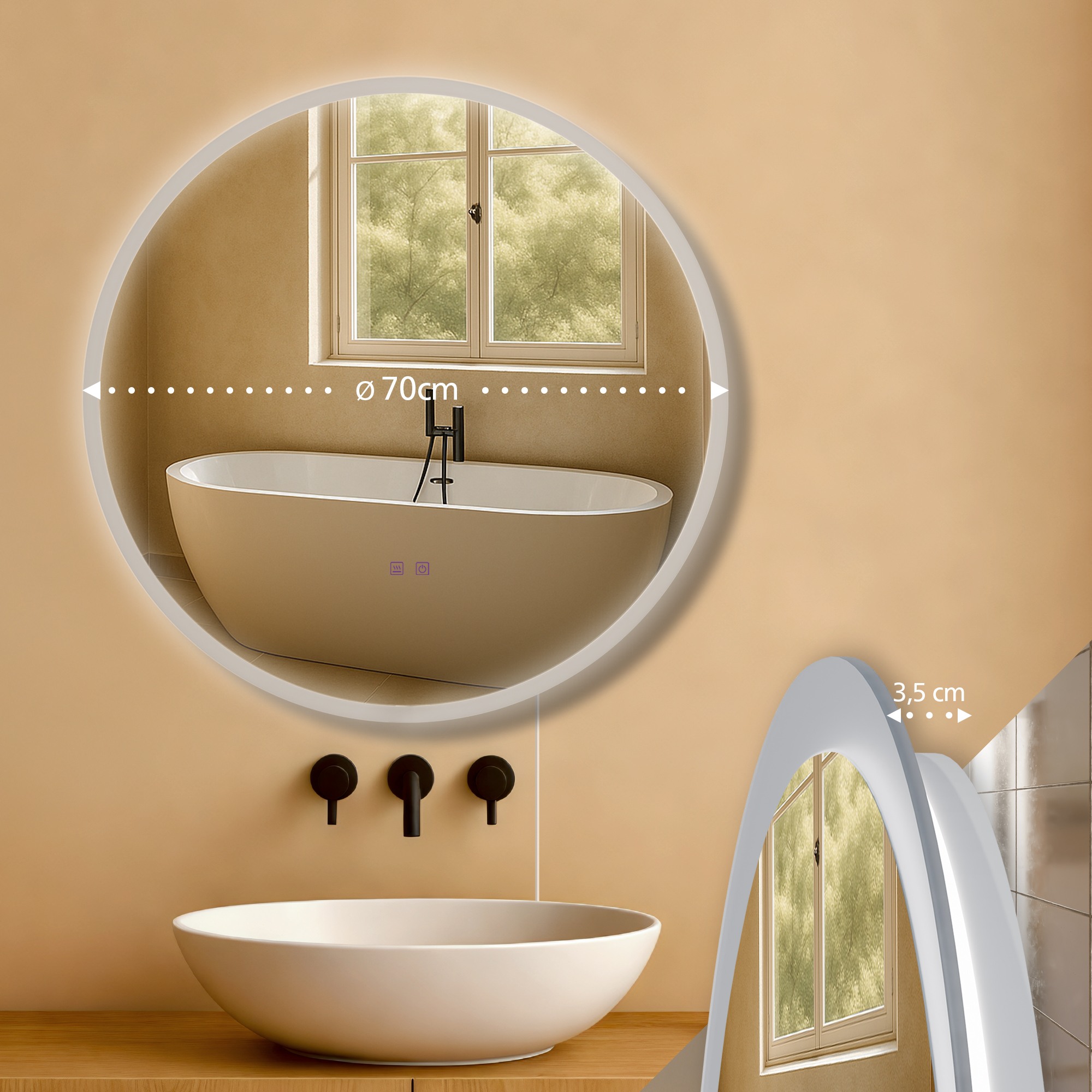 Miroir de salle de bain Laconia