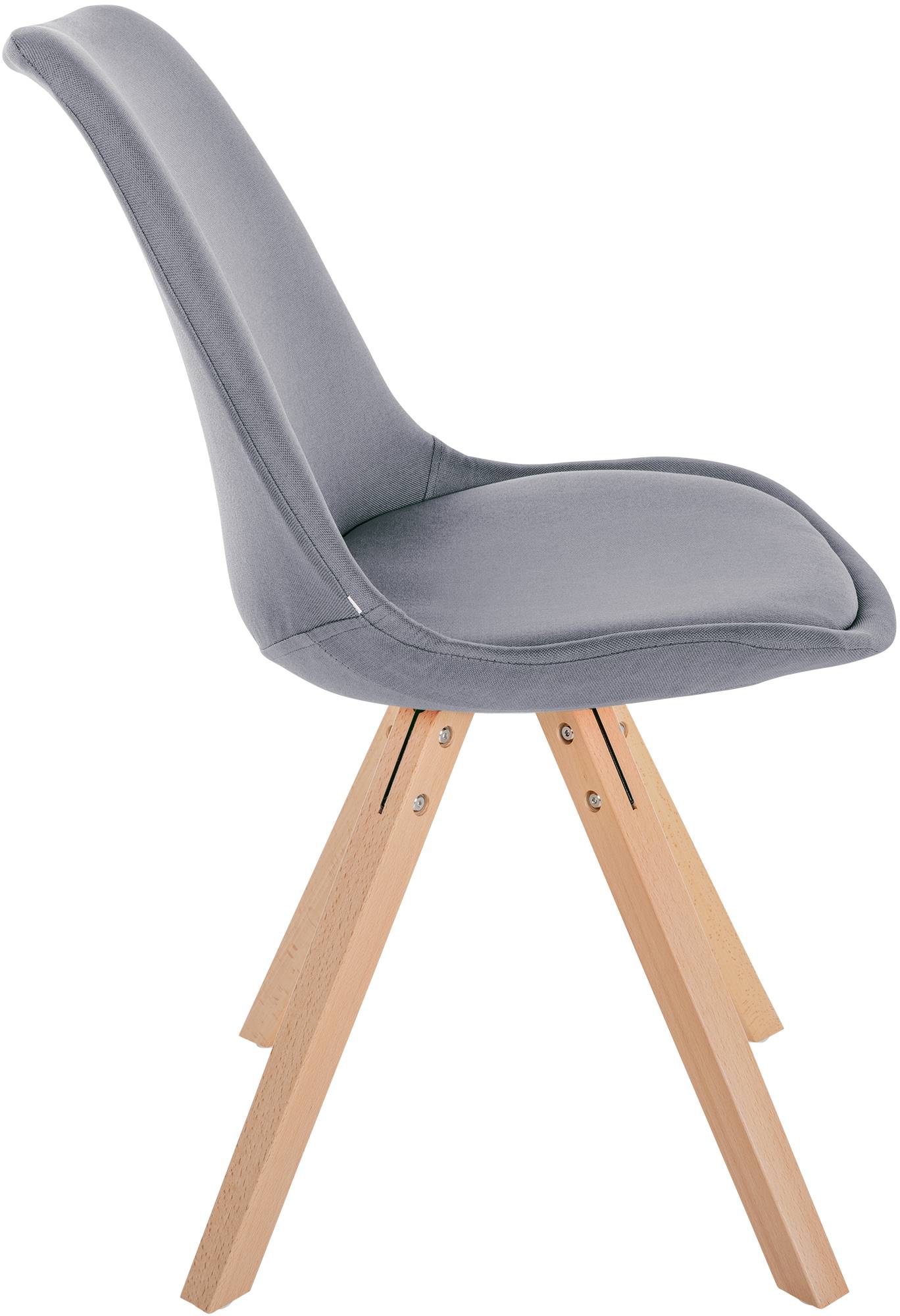 Chaise de salle à manger Sofia en Tissu avec Pieds en bois