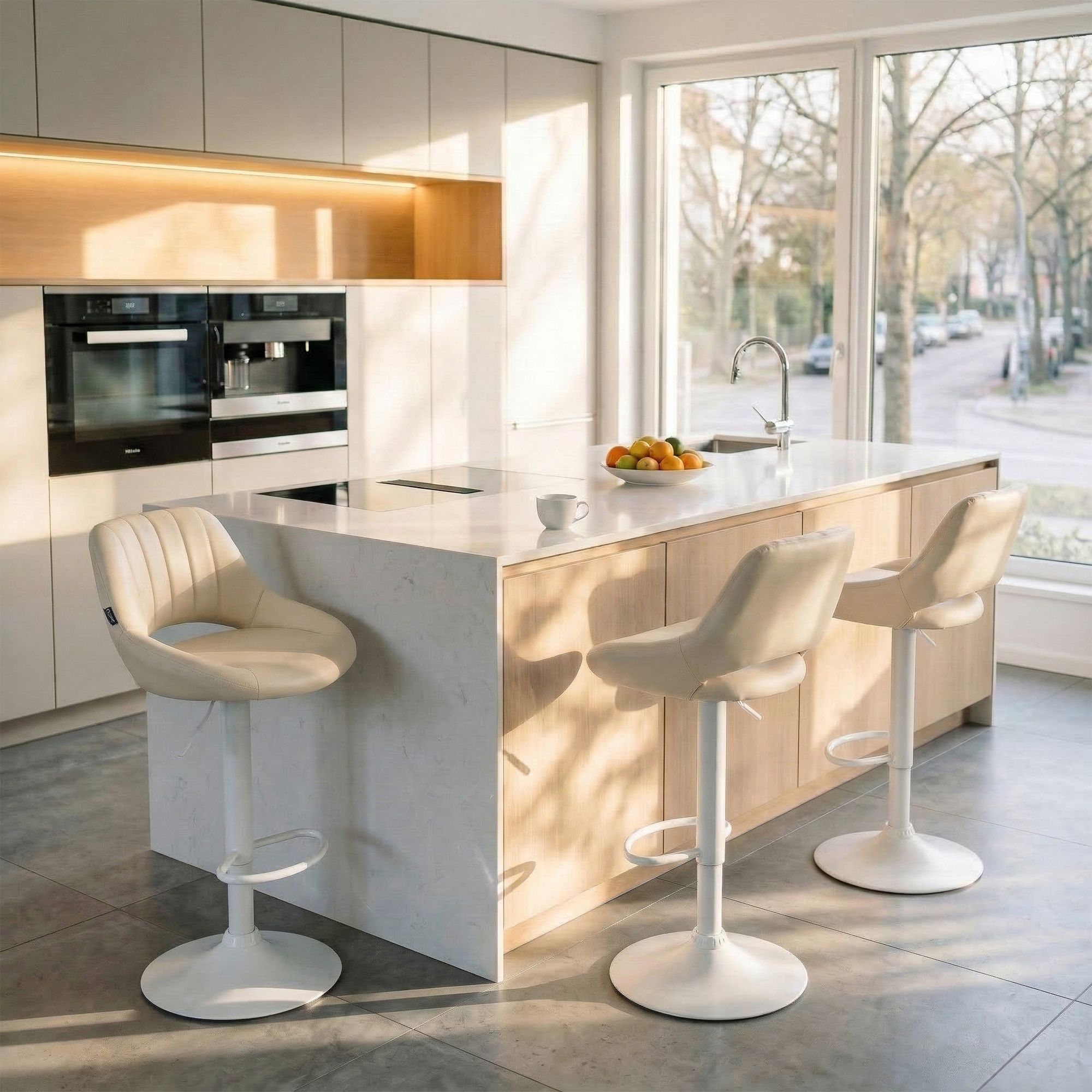 Tabouret de bar Milet en similicuir
