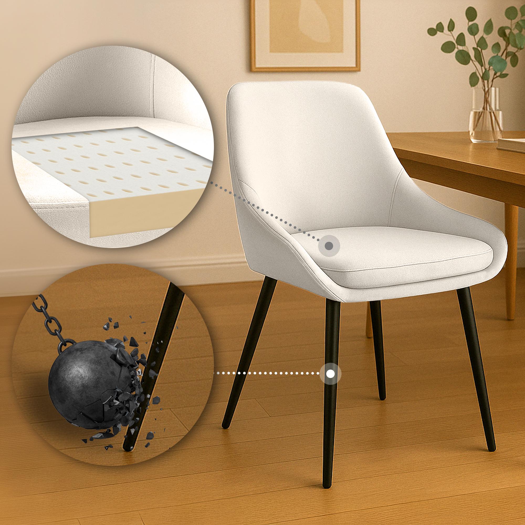Chaise de salle à manger Elmira velours
