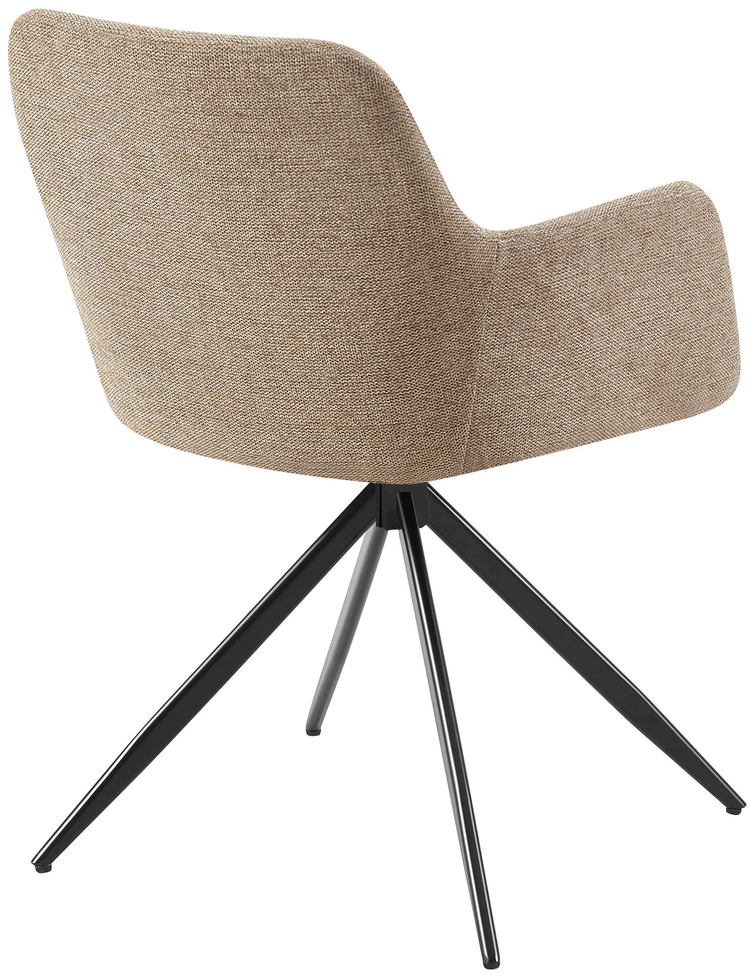 Lot de 2 chaises de salle a manger Olema en tissu