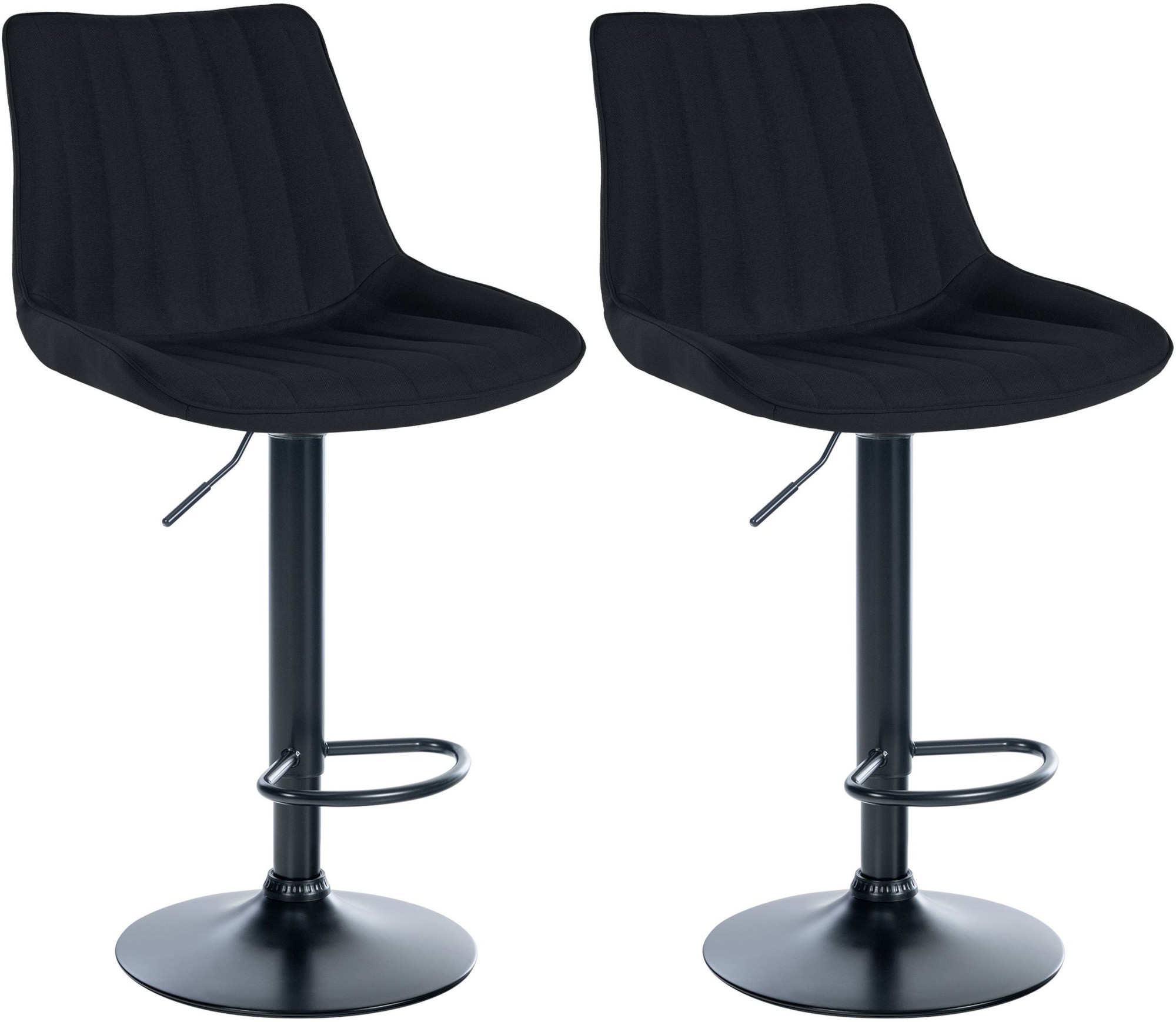Lot de 2 tabourets de bar Toni tissu