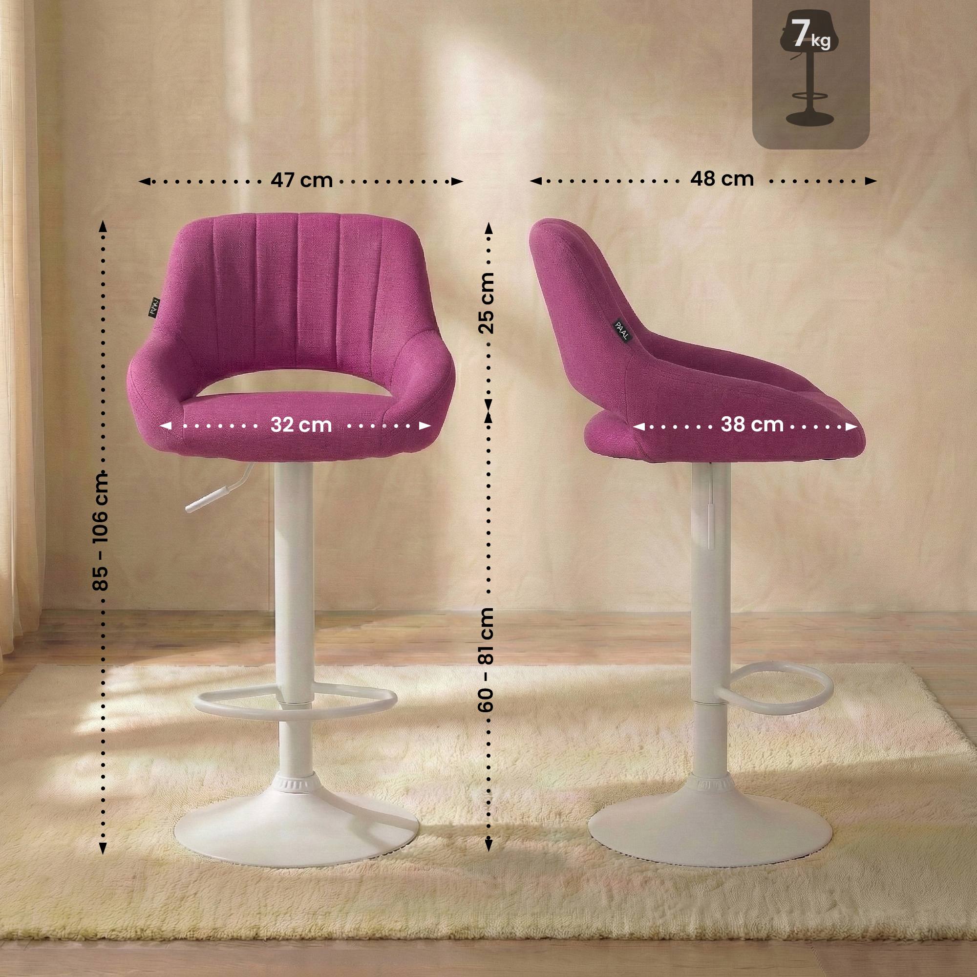 Lot de 2 tabourets de bar Milet en tissu