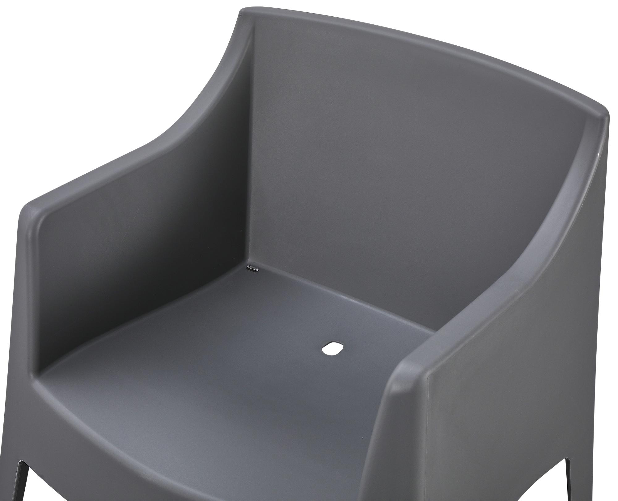 Lot de 6 Chaises de Jardin Bartal Empilables en Polypropylène Résistant aux UV et Intempéries - Fauteuils d'Extérieur Design