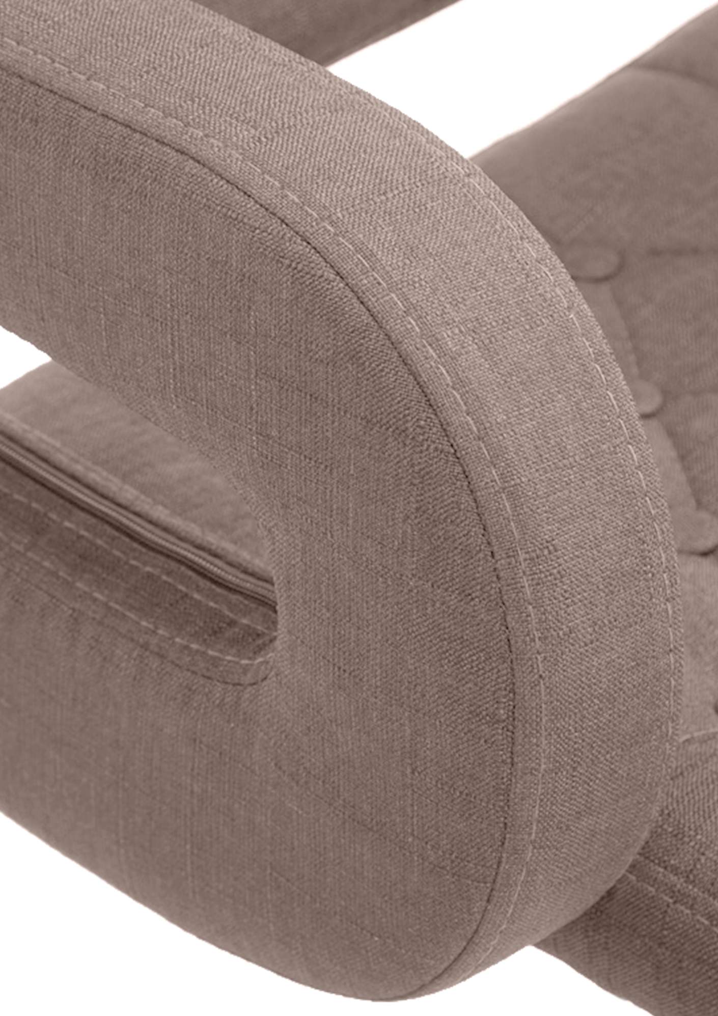 Chaise lounge Dublin Tissu - Piètement avec colonne centrale métal chromé