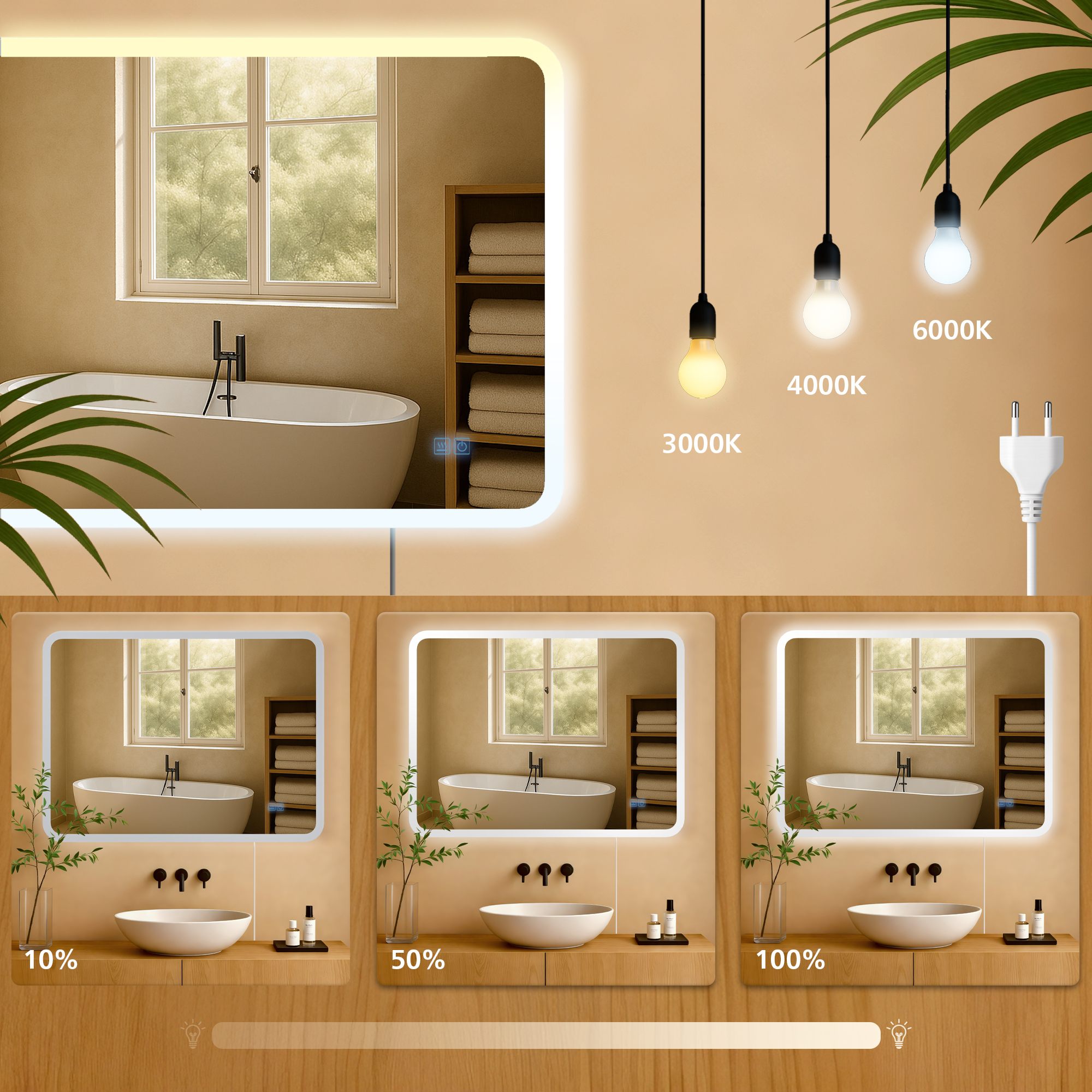Miroir de salle de bain Jericho