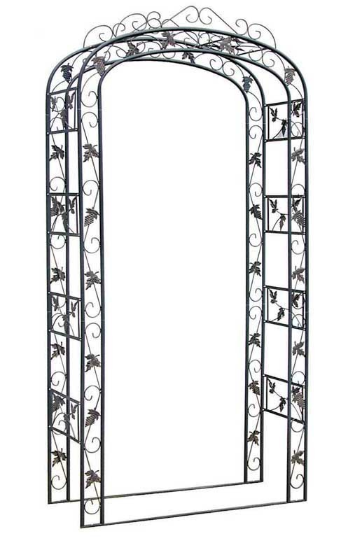 Arche de jardin en métal avec ornements