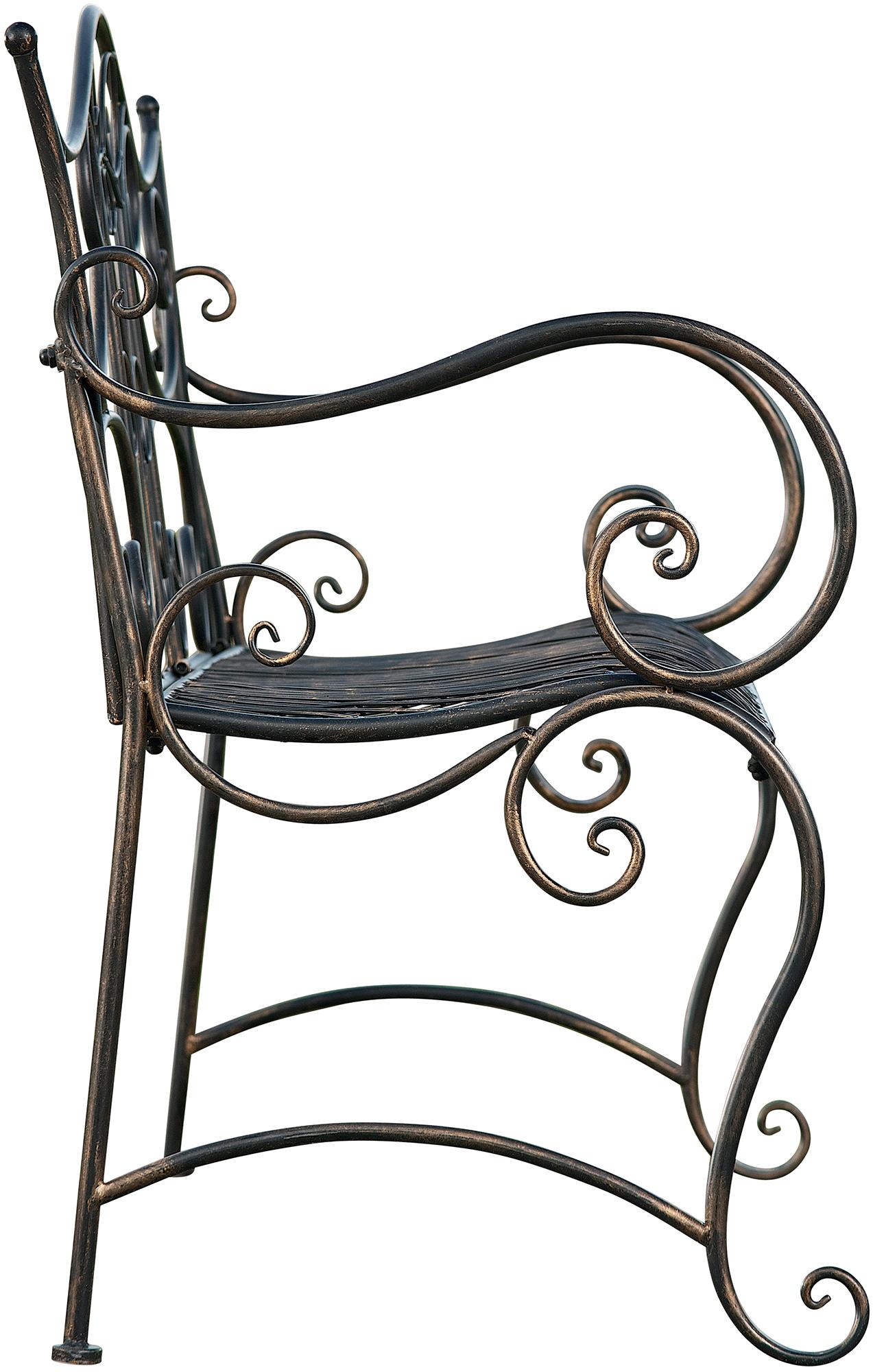 Banc de jardin au style antique Tara en fer forgé