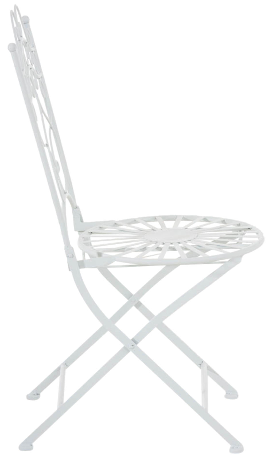 Lot de 2 Chaises de jardin pliables Indra en fer forgé