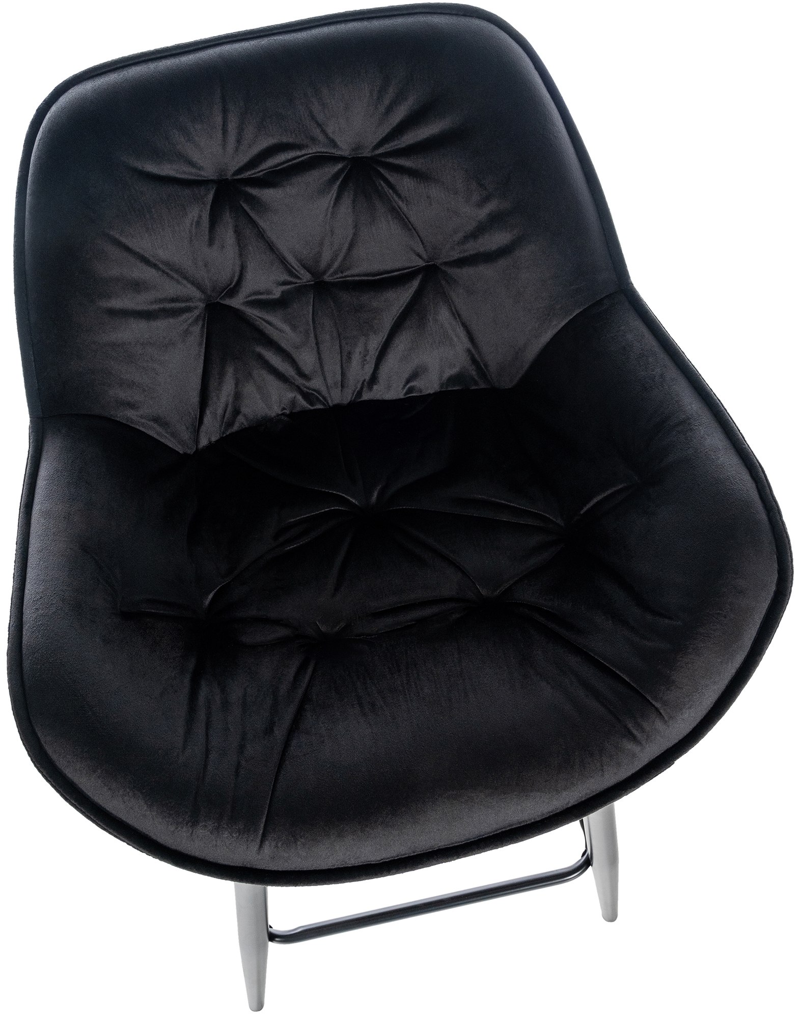 Lot de 2 tabourets de bar Gibson velours hauteur d'assise 76 cm