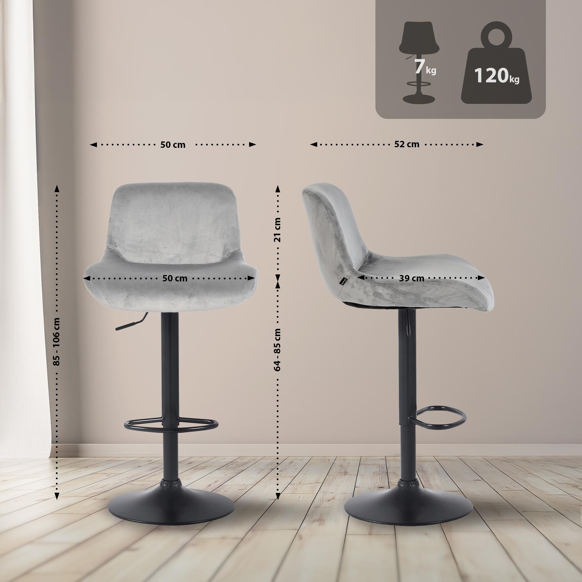 Tabouret de bar Solon noir