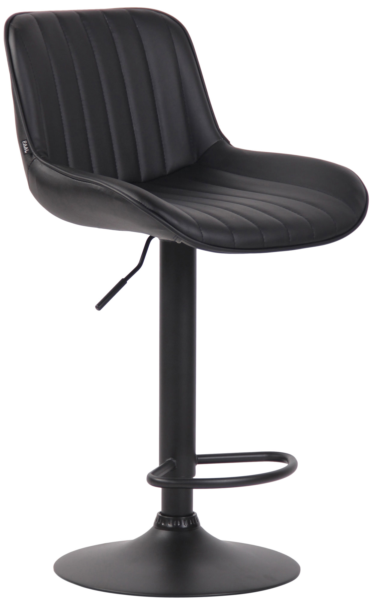Tabouret de bar Lentini en Similicuir avec Piètement trompette en Métal