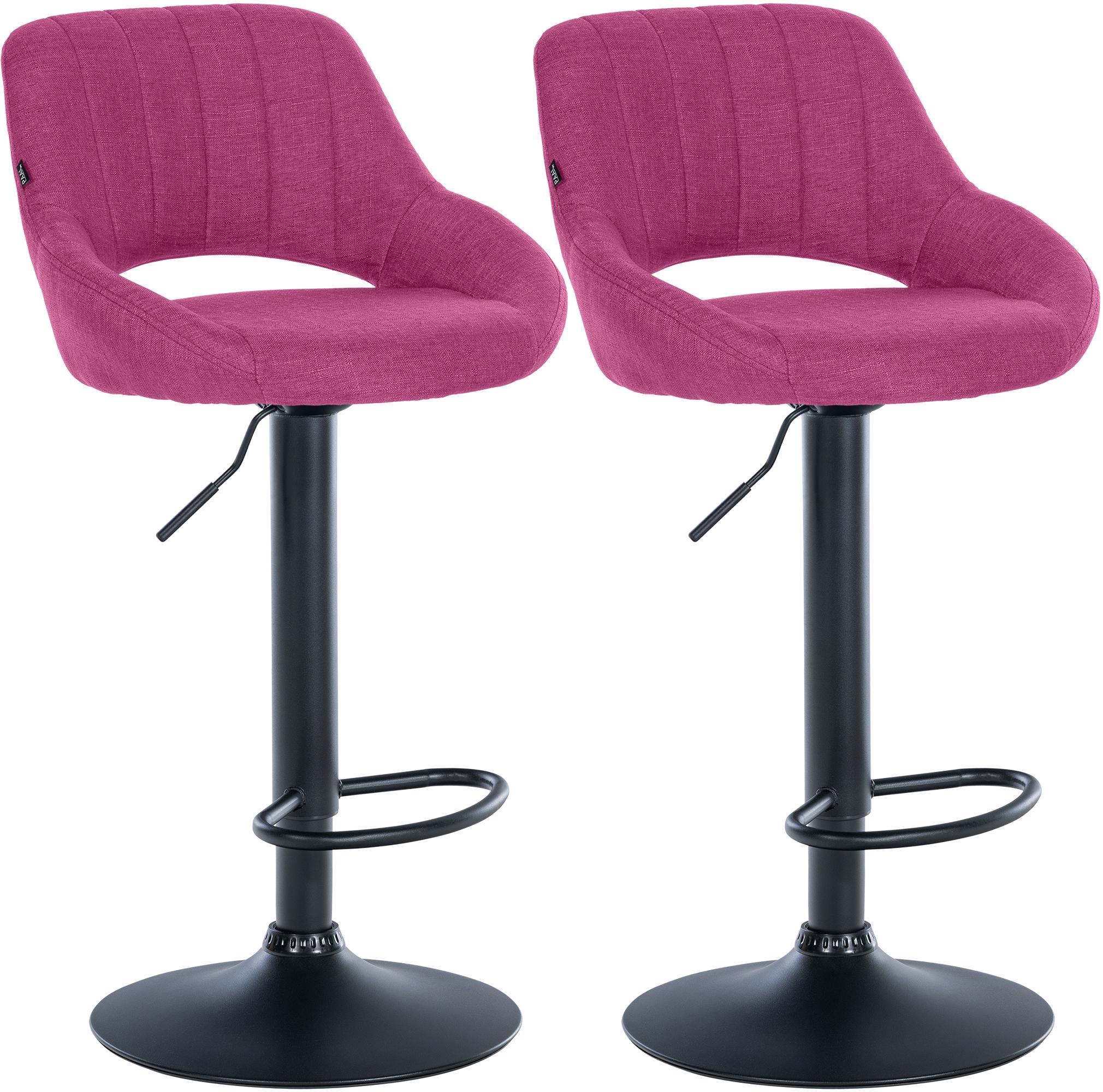 Lot de 2 tabourets de bar Milet en tissu