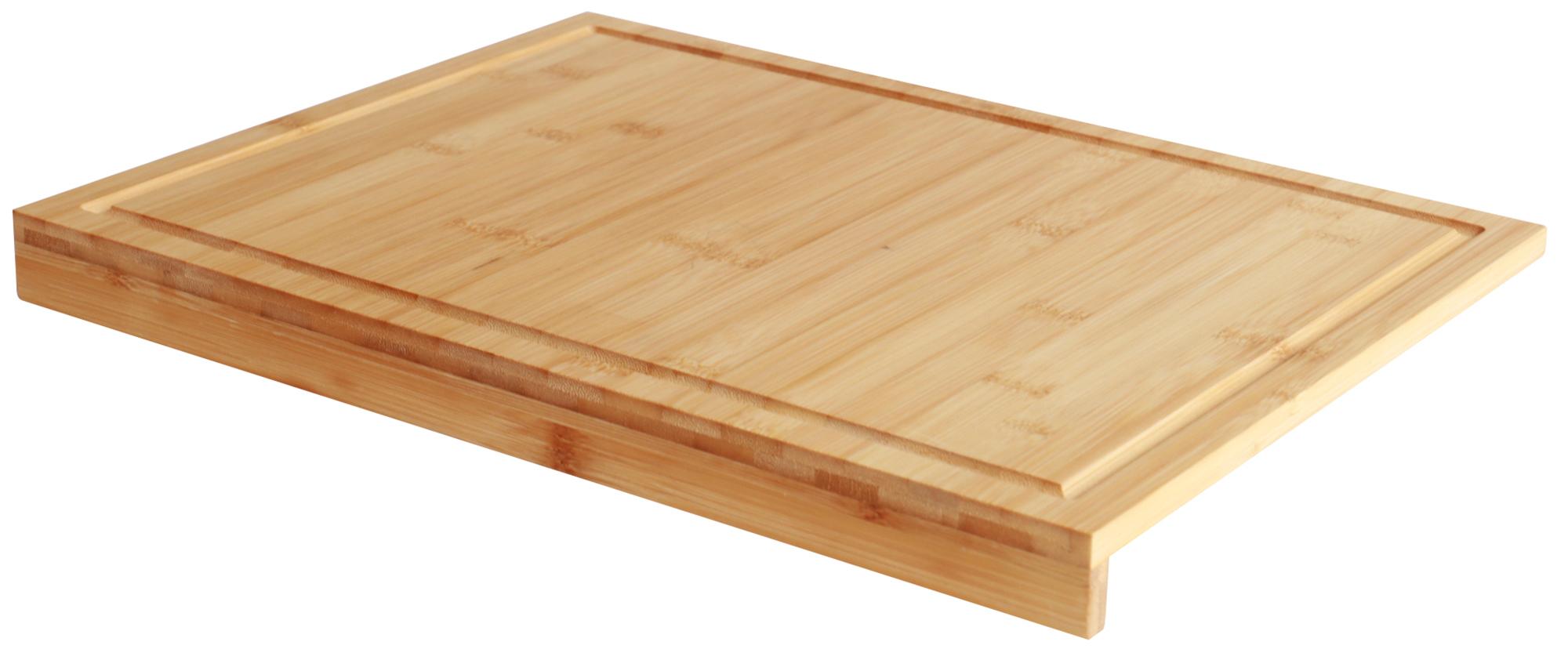 Planche à découper en bambou XXXL 45 x 33 cm avec bord d'appui
