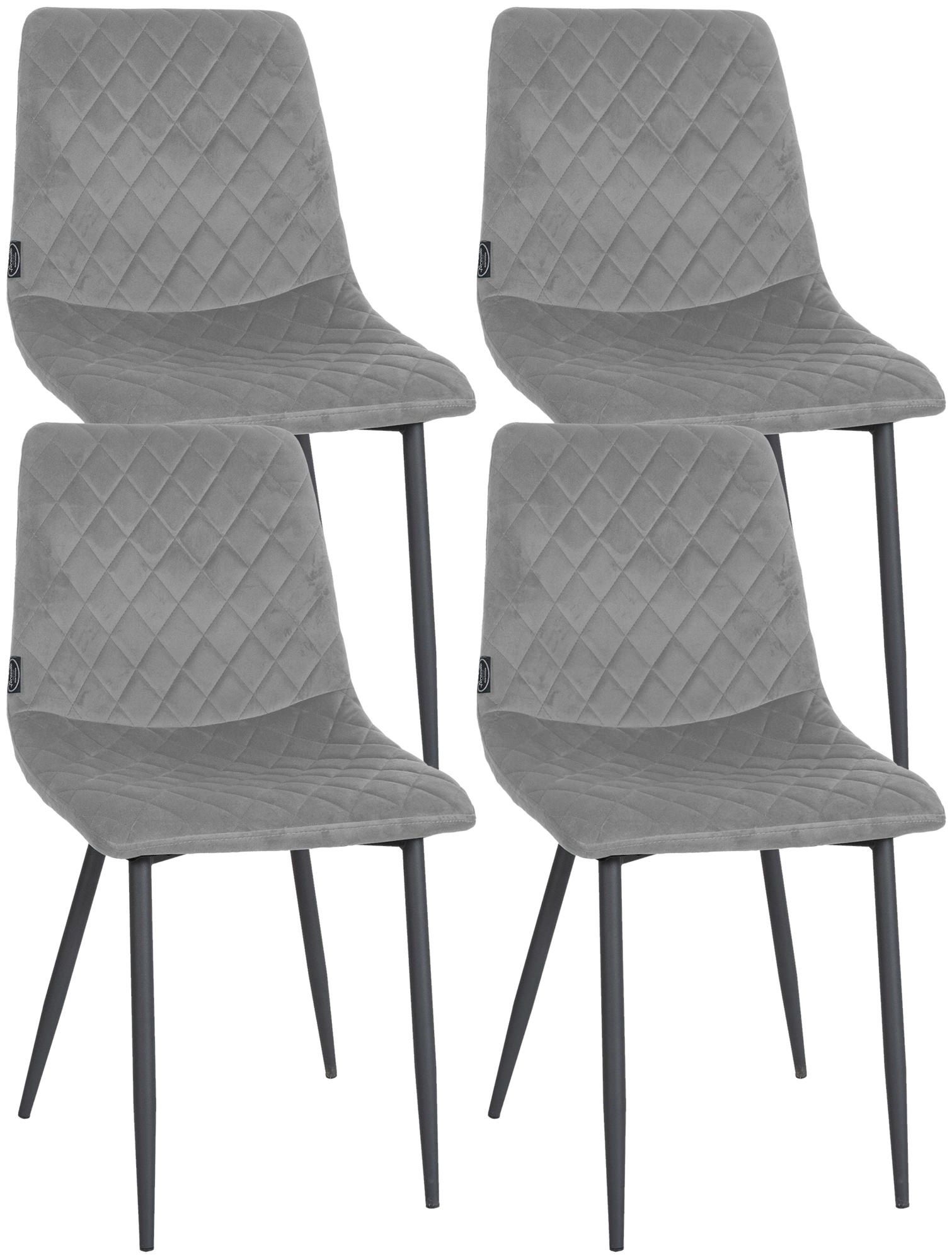 Lot de 4 chaises Telde velours